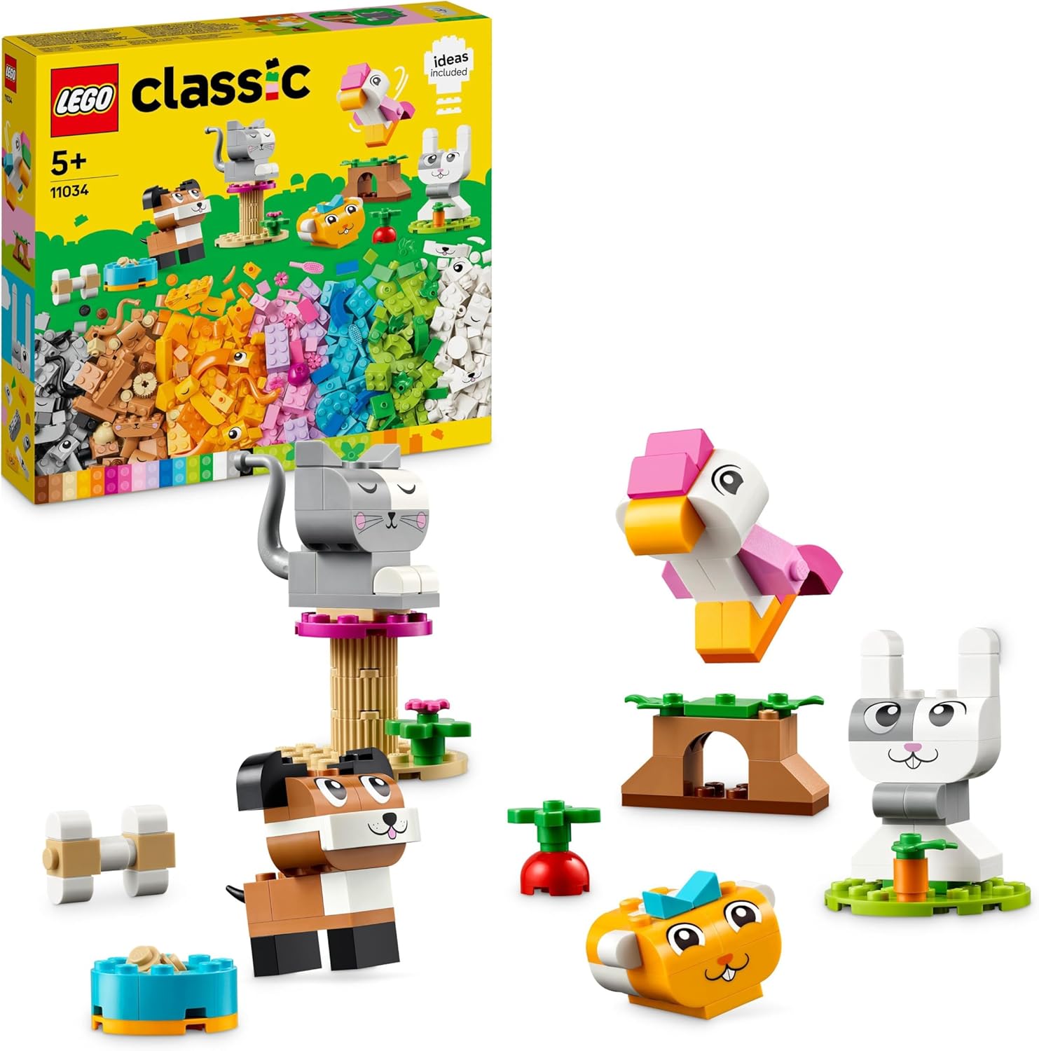 LEGO Classic Creative Pets - Animal Building Toy Set for Kids 5+