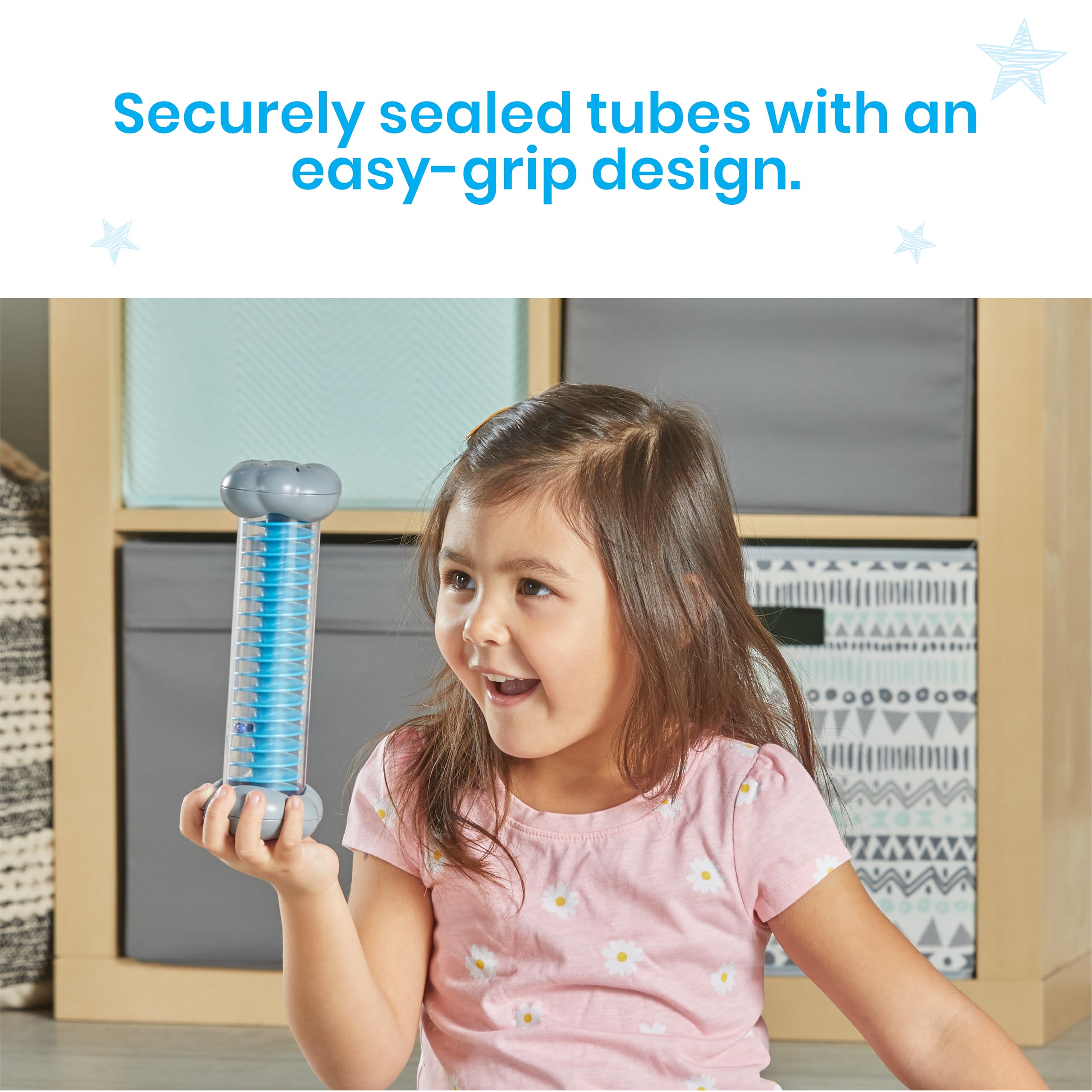 Learning Resources Sounds of Rain Sensory Tubes - 3 Different Weather Sounds for Sensory Play 6