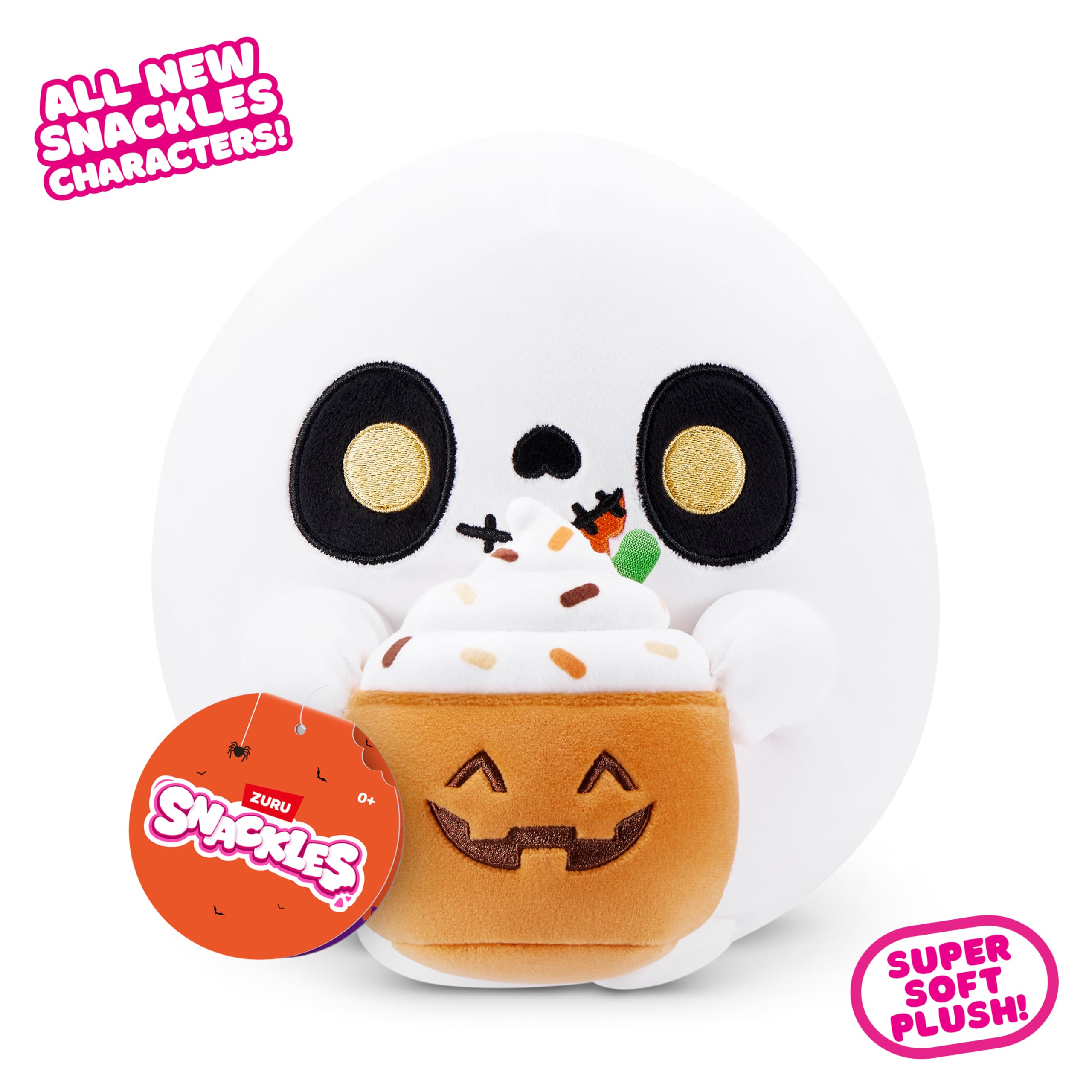 Snackles 8-inch Halloween Series 1 Plush - Raven by ZURU, Soft Stuffed Doll with Candy 8