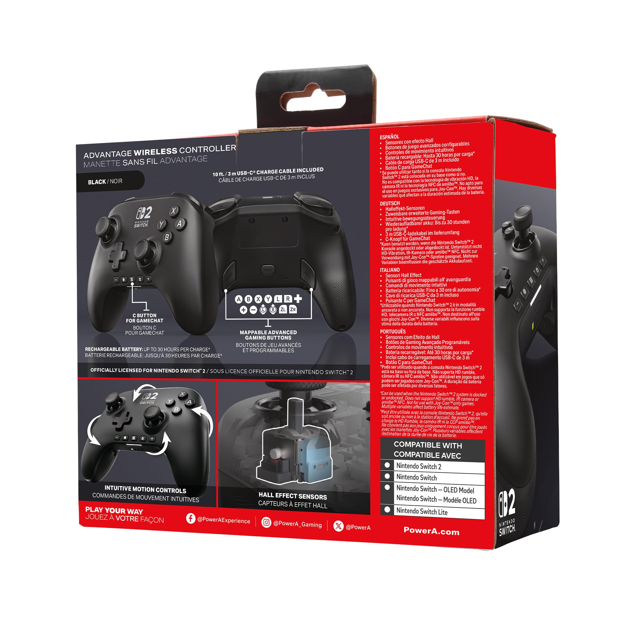PowerA Advantage Wireless Controller for Nintendo Switch 2 - Black 10
