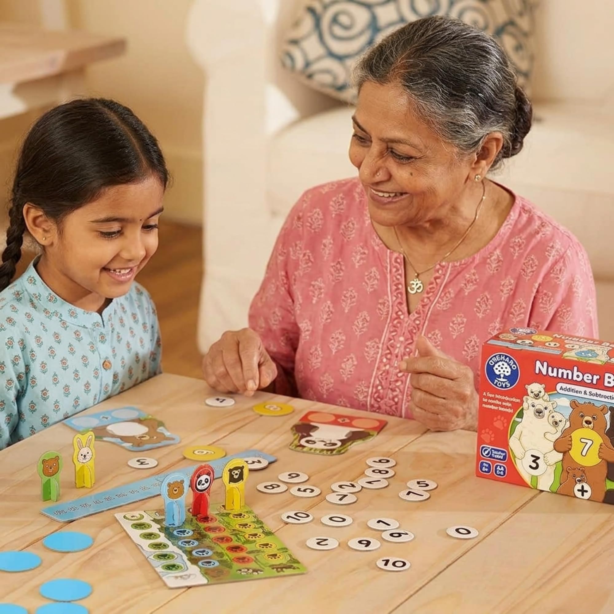 Orchard Toys Number Bears Maths Game - Addition, Subtraction & Number Bonds to 20 | Ages 5+ | 1-4 Players 6