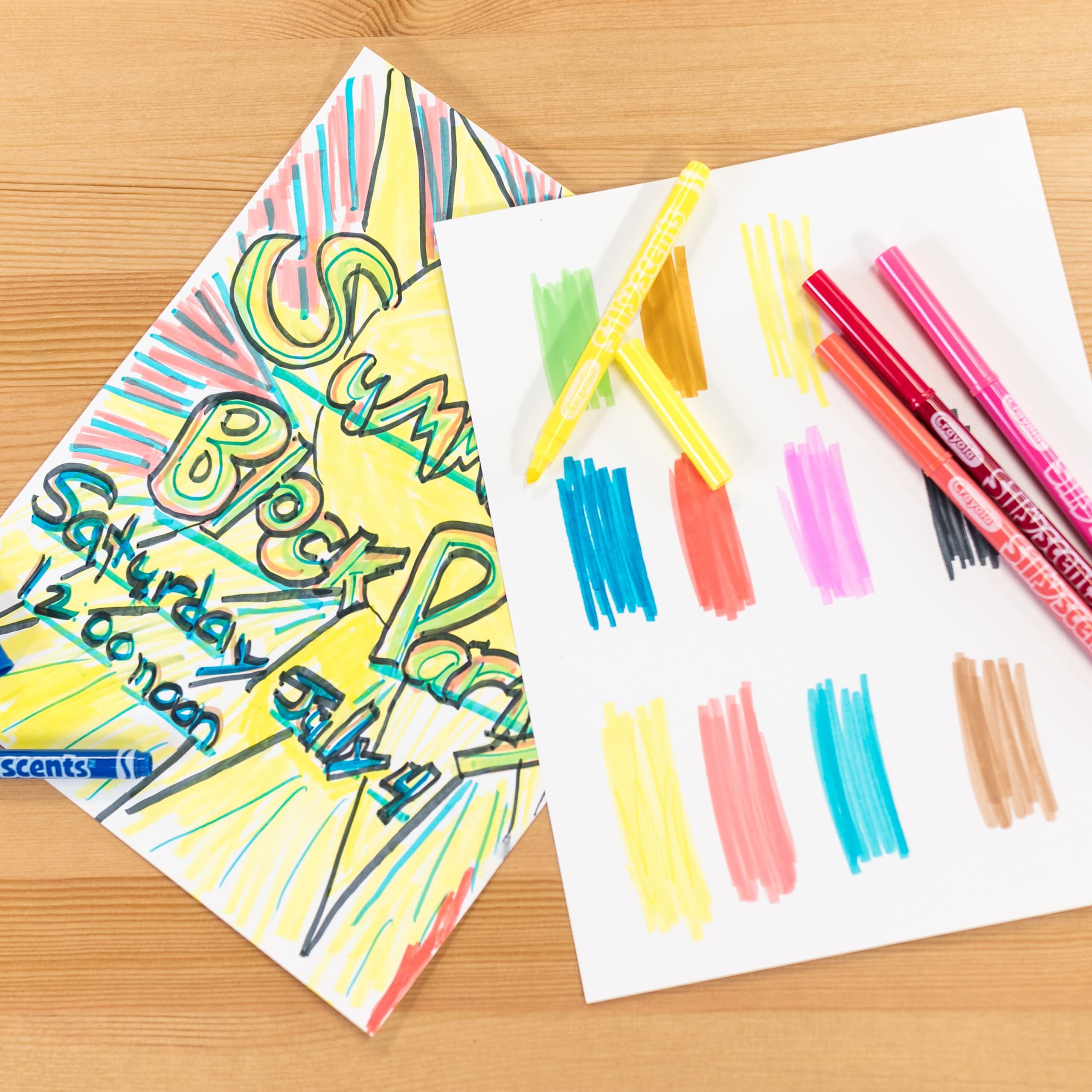 Crayola Silly Scents Scented Colouring Tools Tub Bundle - Over 50 Pieces with Markers, Crayons & Pencils 8