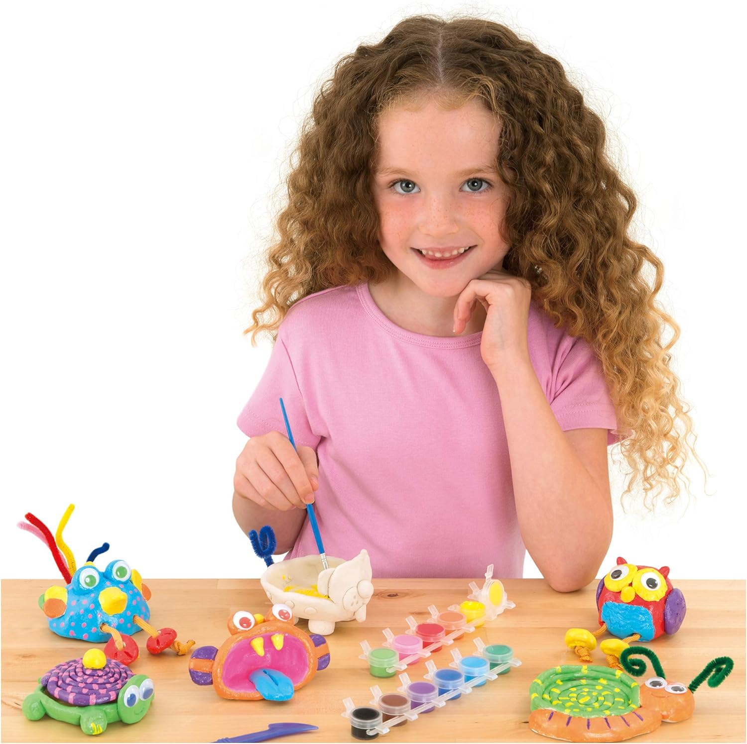 Galt Animal Pottery Craft Kit - 6 Fun Clay Animals to Make & Paint, Ages 6+ 5