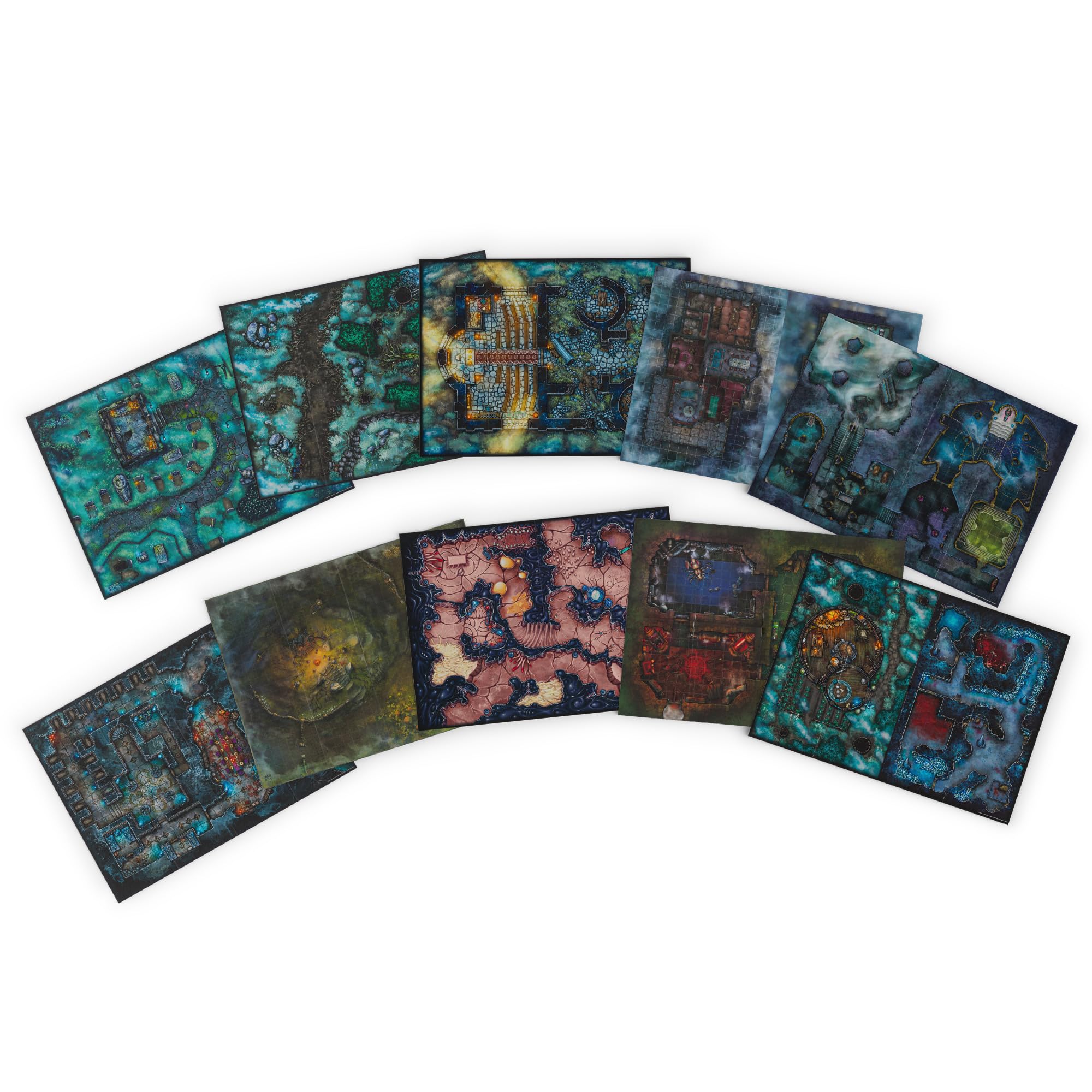 Dungeons & Dragons Ravenloft: The Horrors Within Map Pack | 5 Double-Sided Maps, 30+ Tokens