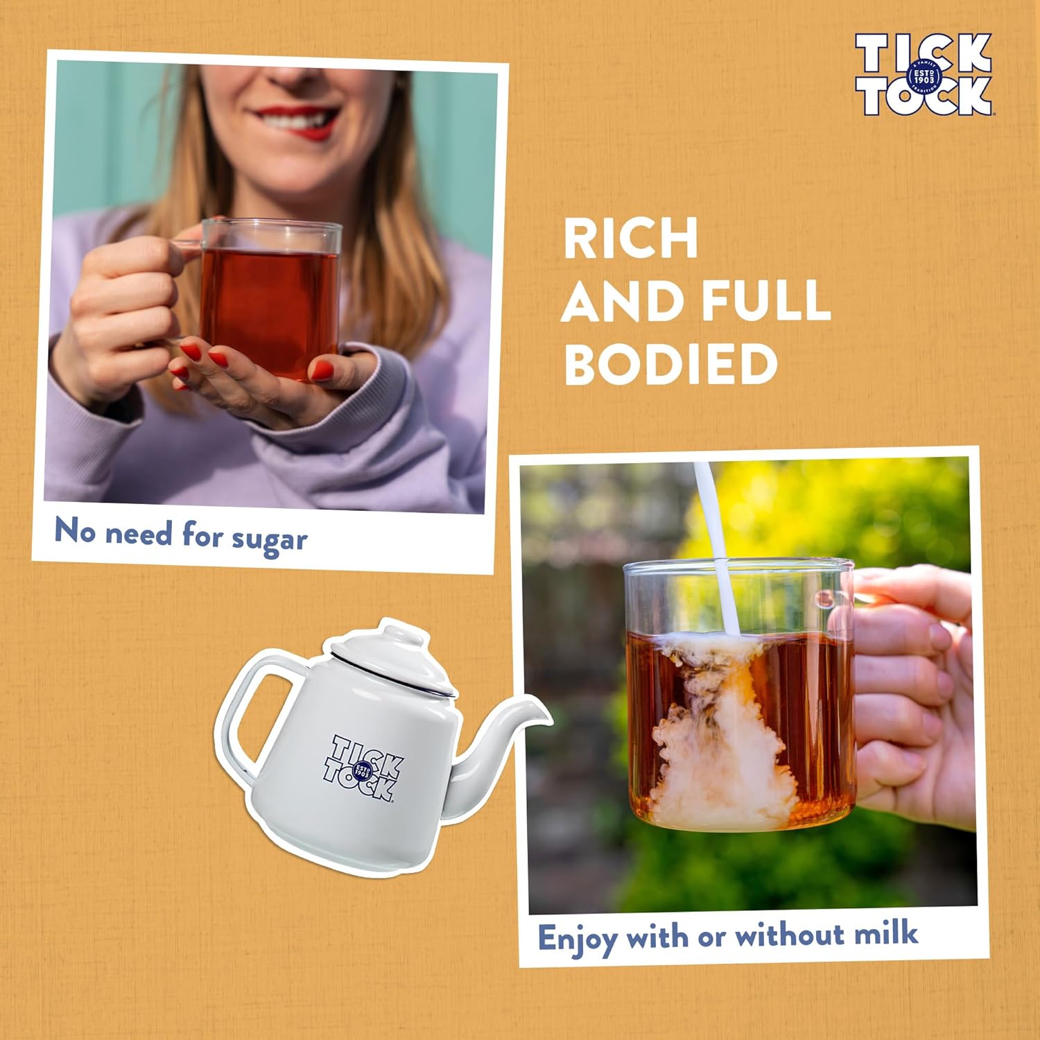 Tick Tock Organic Rooibos Tea, Caffeine-Free, 160 Tea Bags (4 x 40) 3