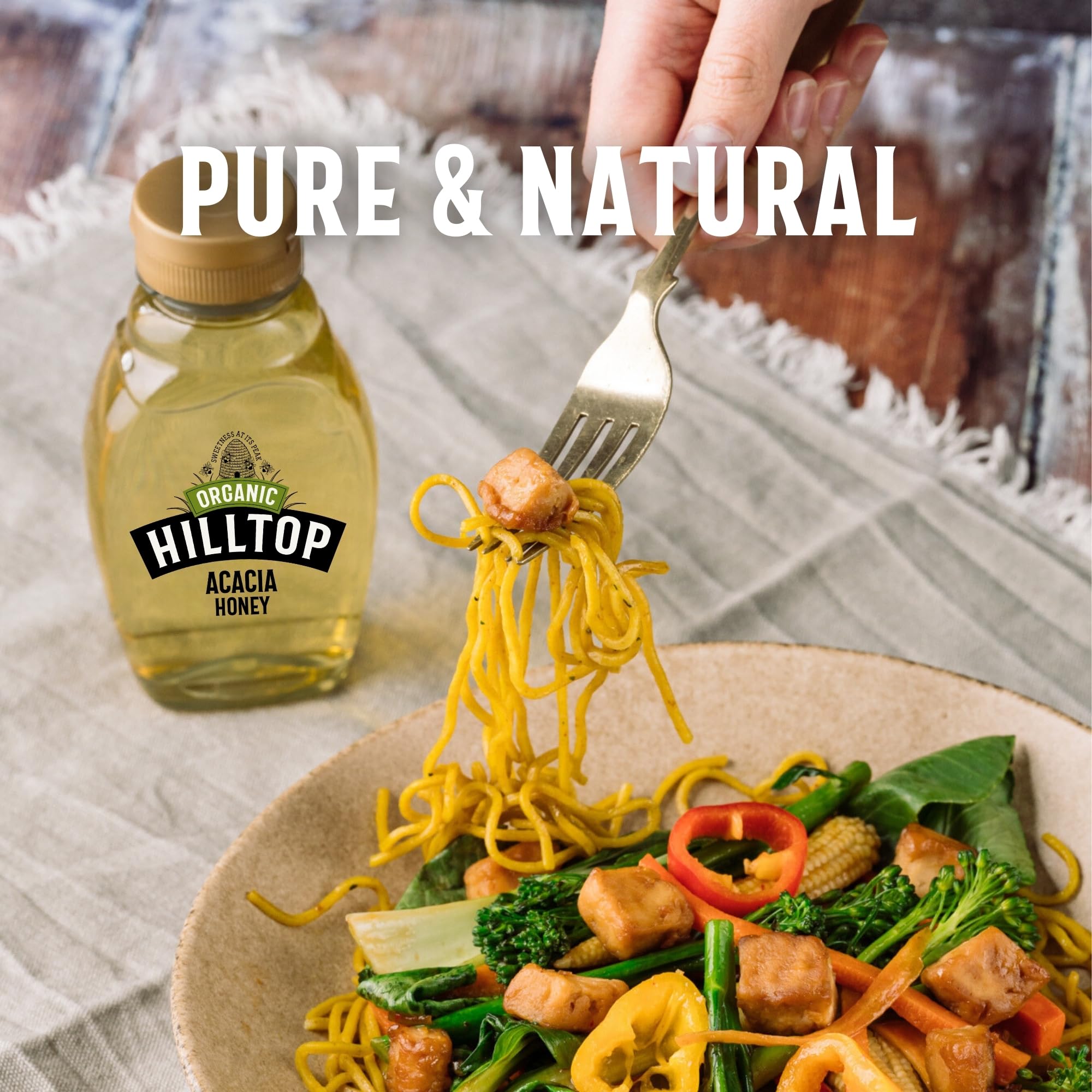 Hilltop Honey - Organic Acacia Honey - Squeezy Bottle - 340g 9