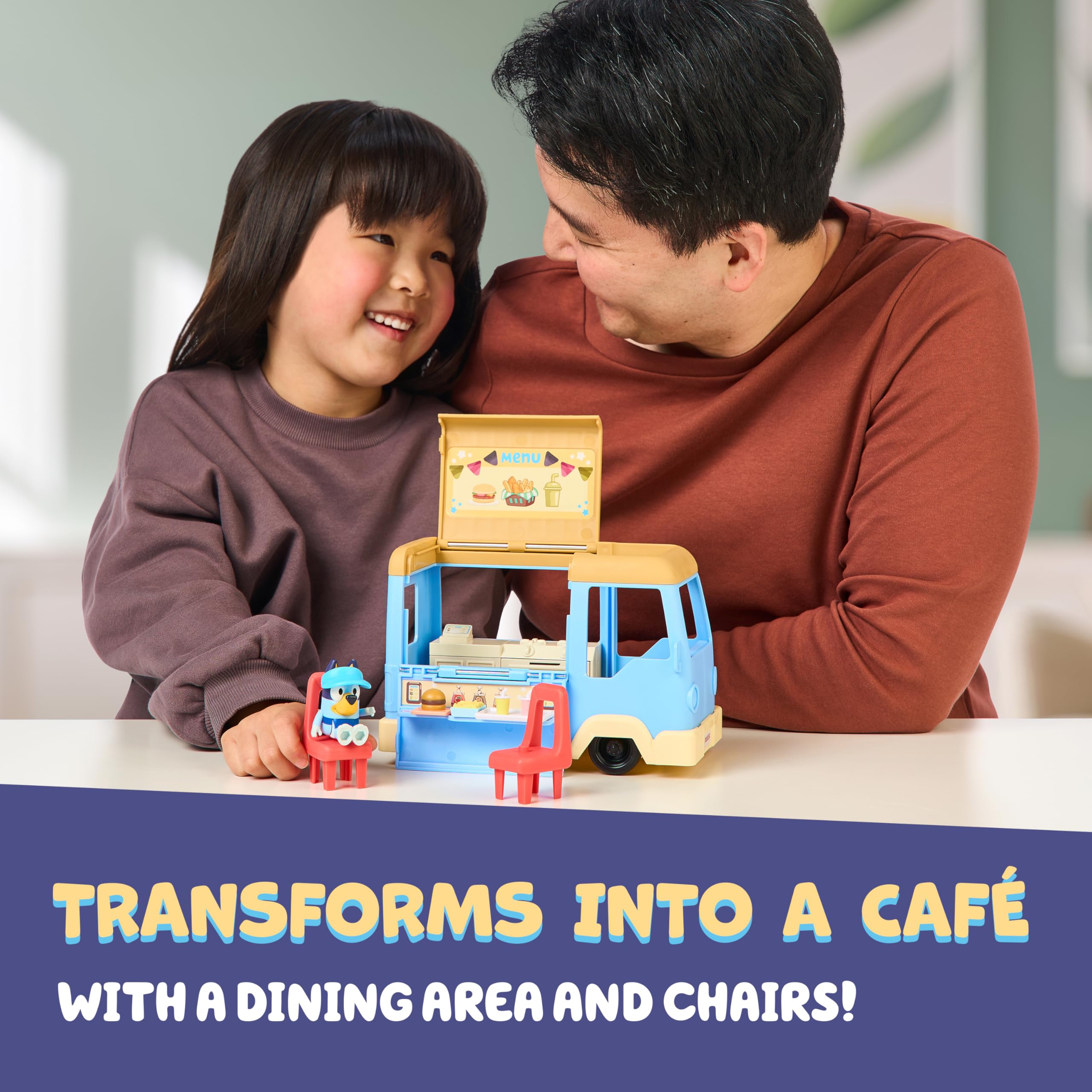 Bluey Transforming Food Truck Playset - Café with Dining Area & Exclusive Figure 5
