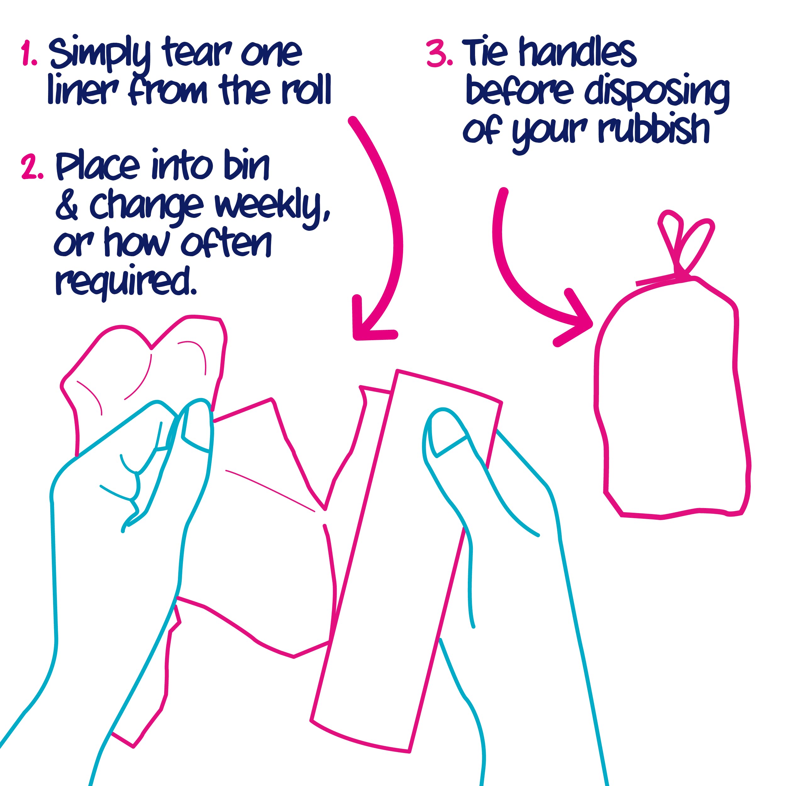 Ecozone Biodegradable Bin Liners 60L - Pack of 20 5