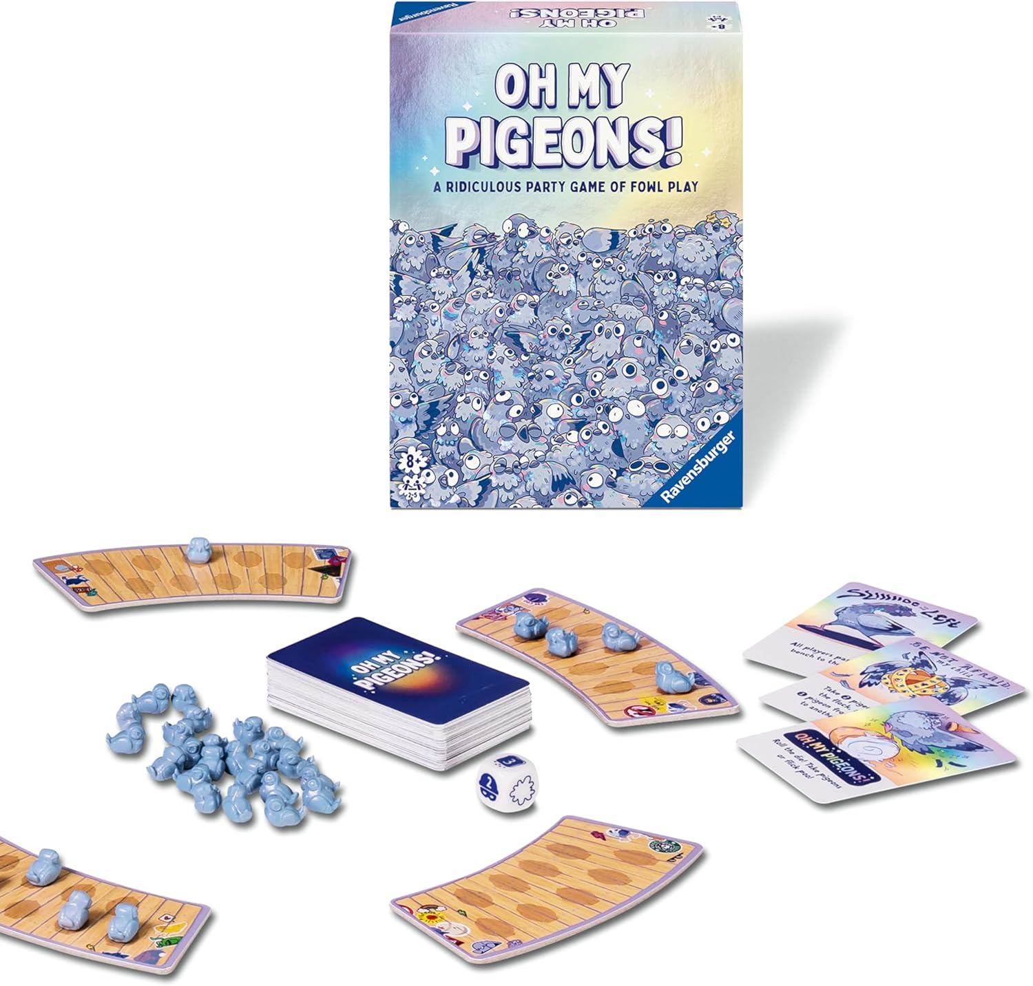 Ravensburger Oh My Pigeons - Family Party Board Game with Miniatures 4