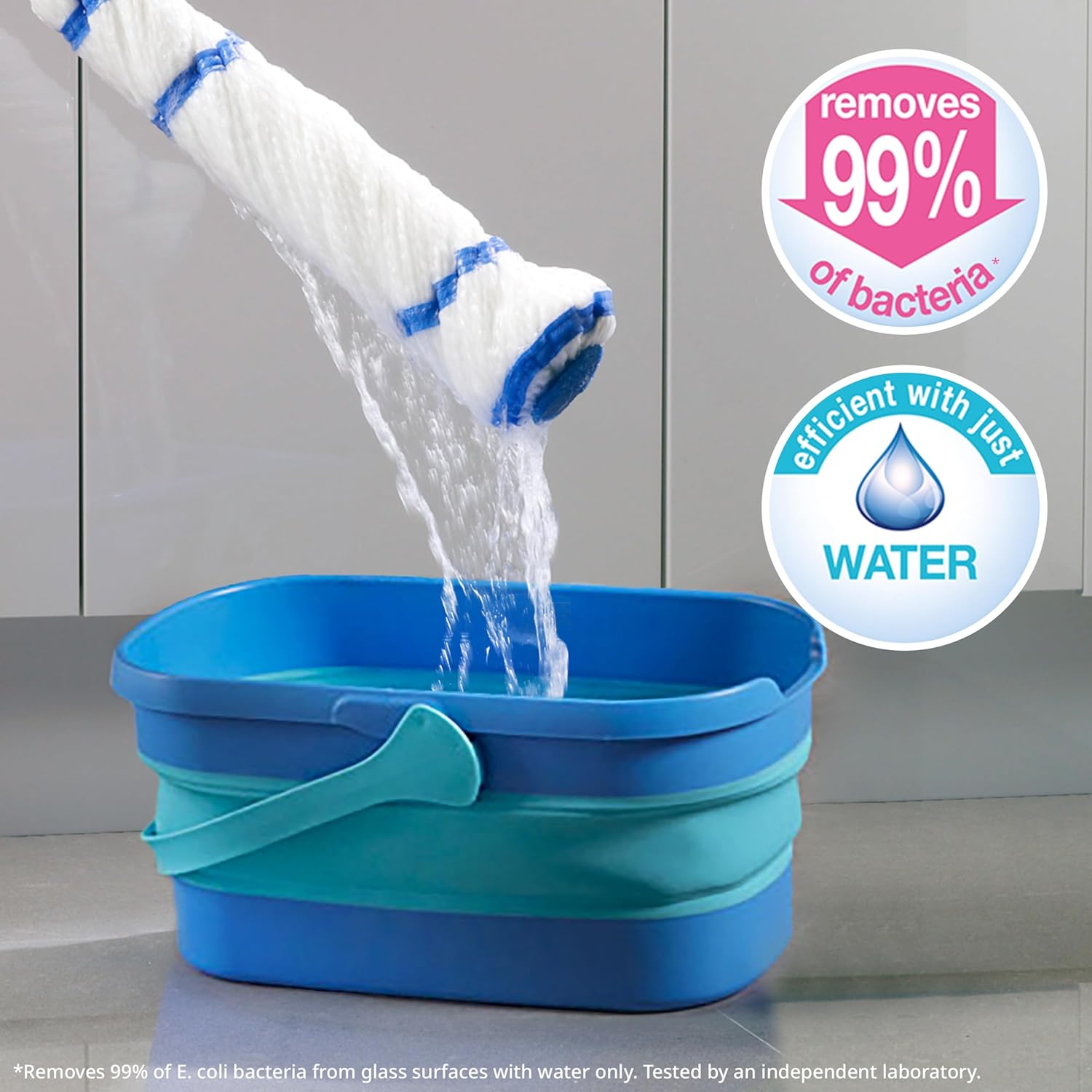 Spontex Ultra Compact Twist Mop and Bucket Set - Microfibre Mop with Built-In Wringing System 3
