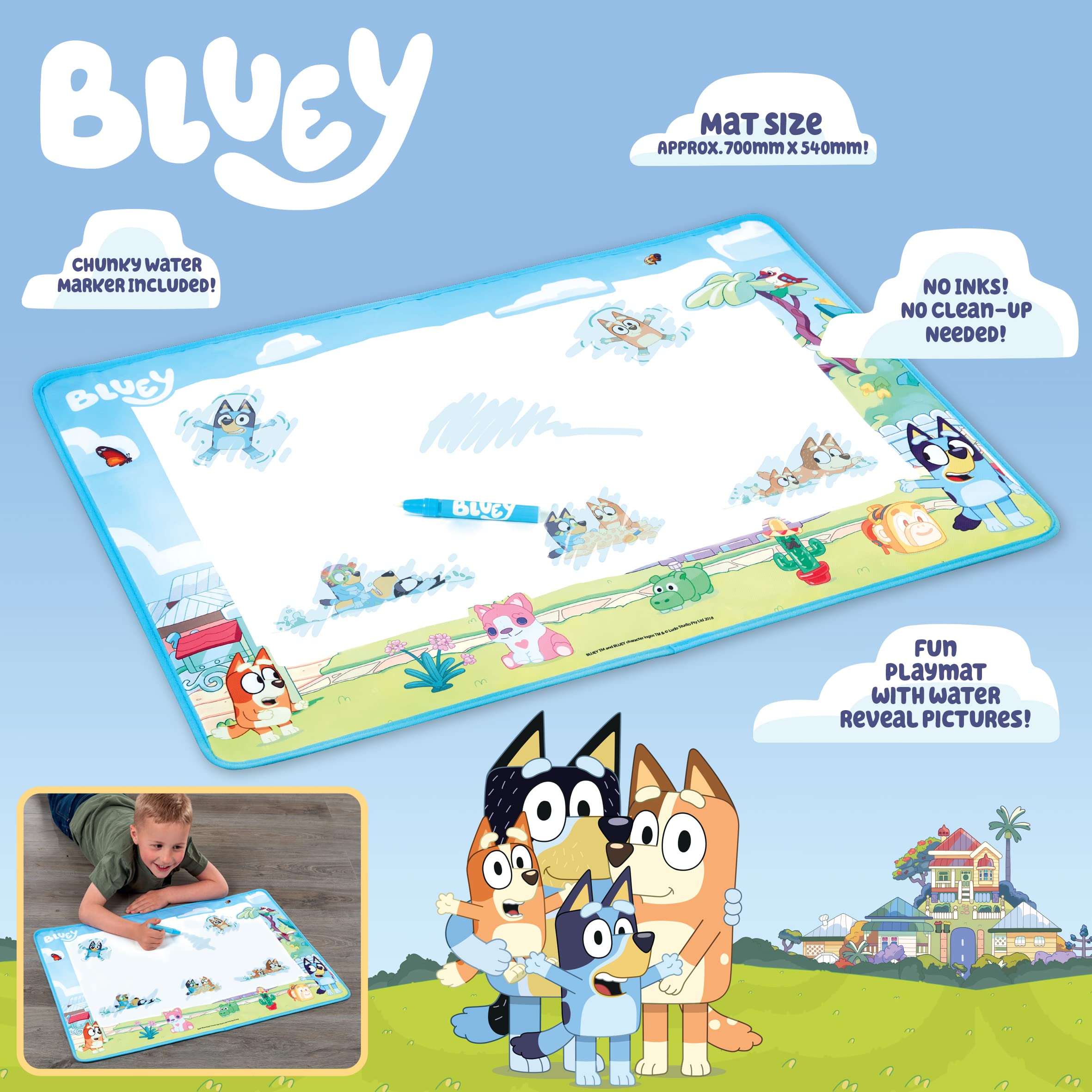 Character Options - Bluey Aquamagic Art Mat for Mess-Free Creative Play 5