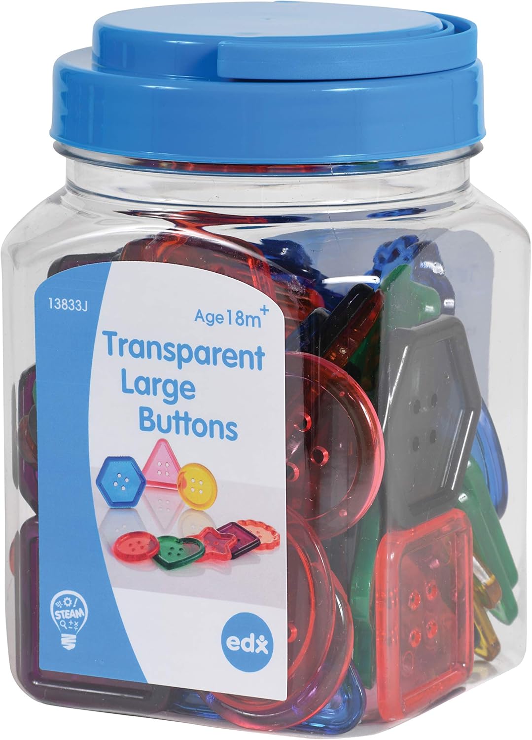 edxeducation Transparent Large Buttons - Light Table Activity Set for Early Learning 4