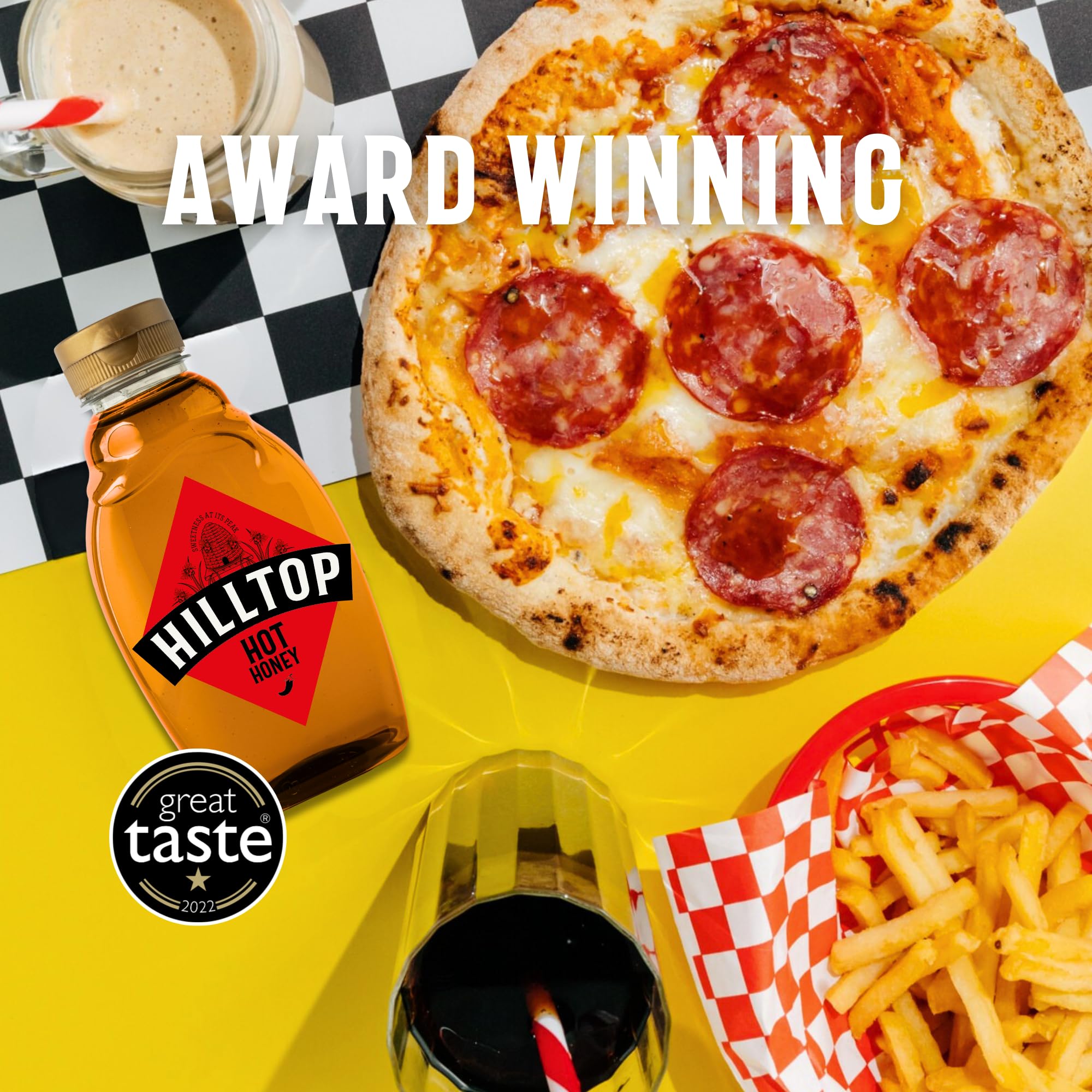 Hilltop Infusion Hot Honey 720g Squeezy Bottle - Spicy Chili Infused Natural Honey 3