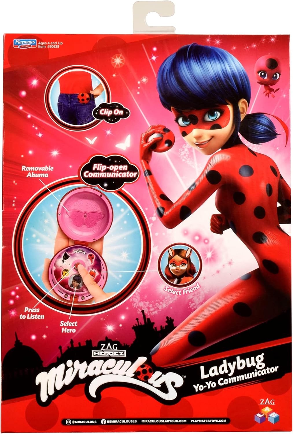 Bandai Miraculous Ladybug Yoyo Communicator - Interactive Role Play Toy with Authentic Voices 6