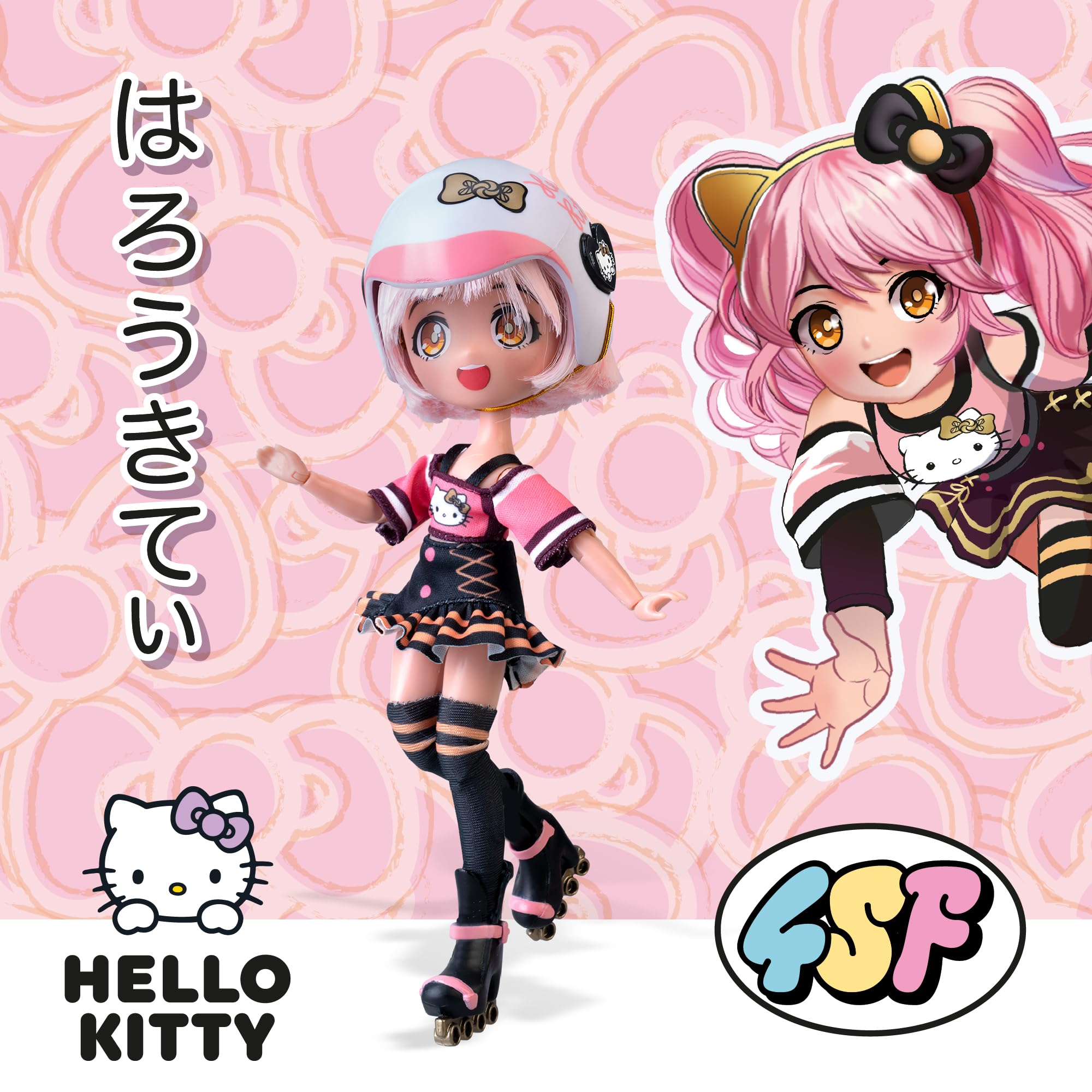 4SF Hello Kitty Golden Diva Roller Fashion Doll - 19.5 cm, Multicolor, 15+ Articulation Points 5