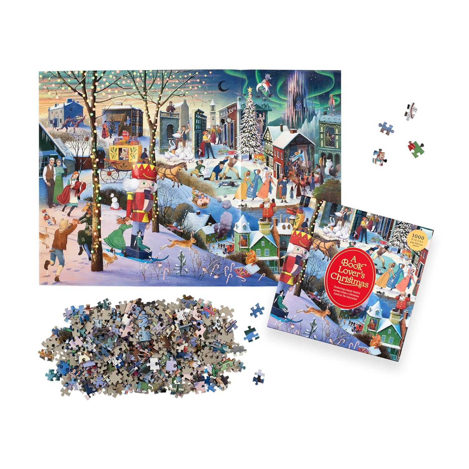 A Book Lover's Christmas 1000 Piece Puzzle - Literary Holiday Jigsaw 8