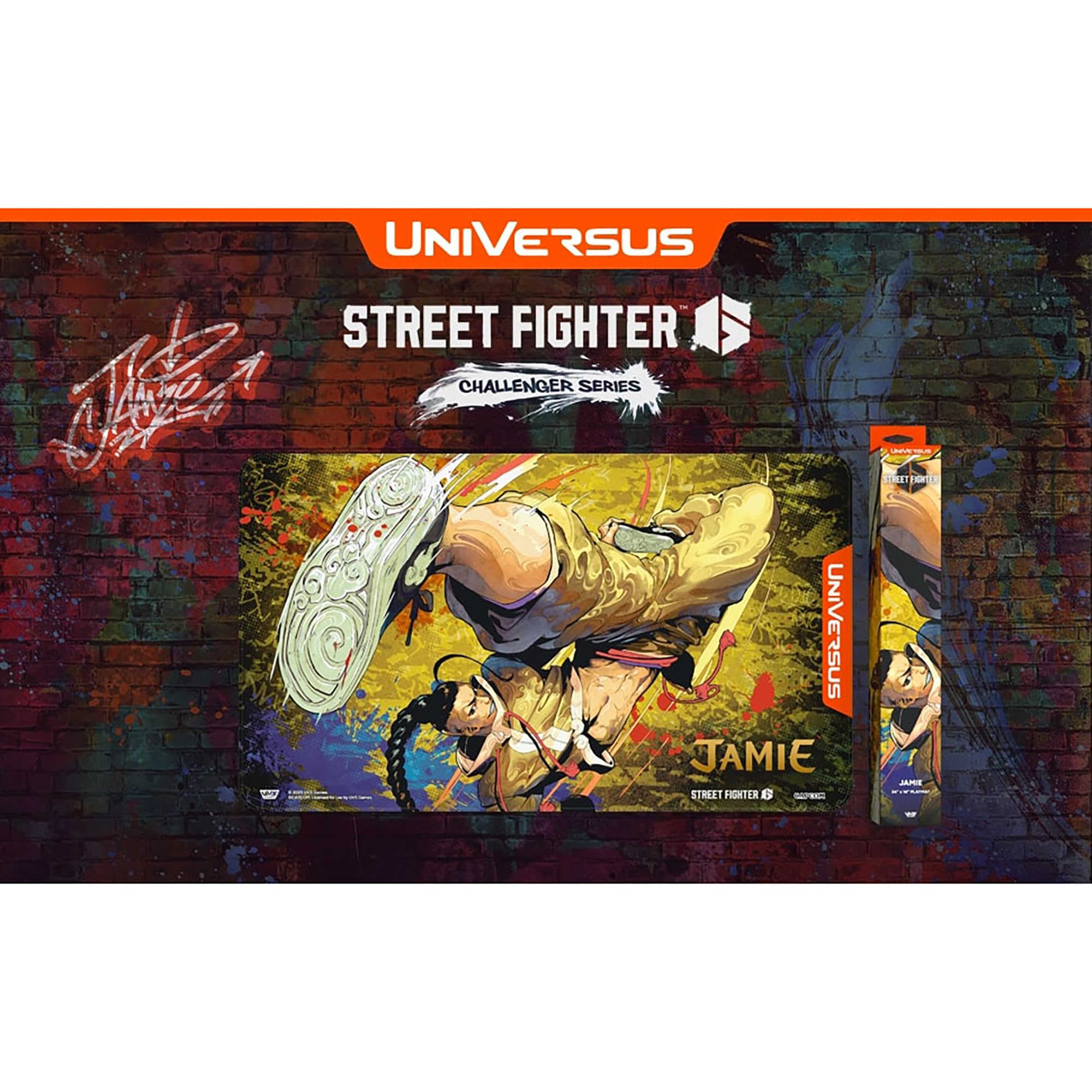 UniVersus Street Fighter 6: Challenger Series Playmat - Jamie | 24 x 14 Inches | Neoprene 2