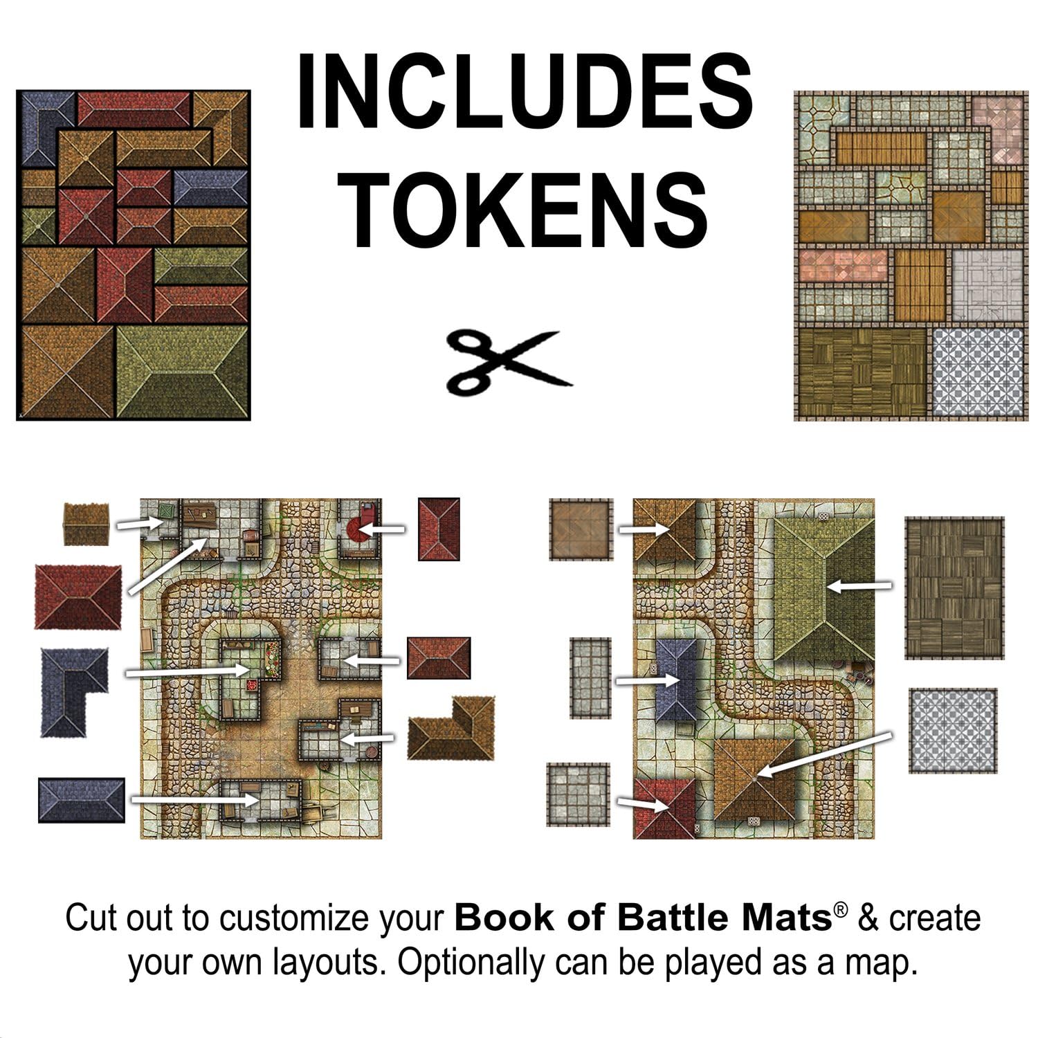 Loke BattleMats Big Book of Battle Mats - Streets Sewers & Cemeteries 3