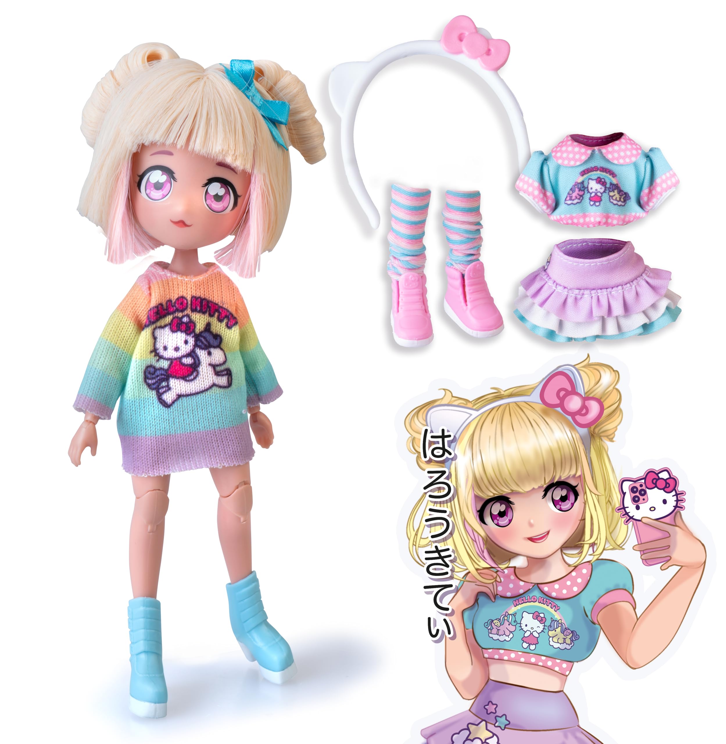 4SF Hello Kitty Manga Fashion - Candy Unicorn Japanese Fashion Doll 11