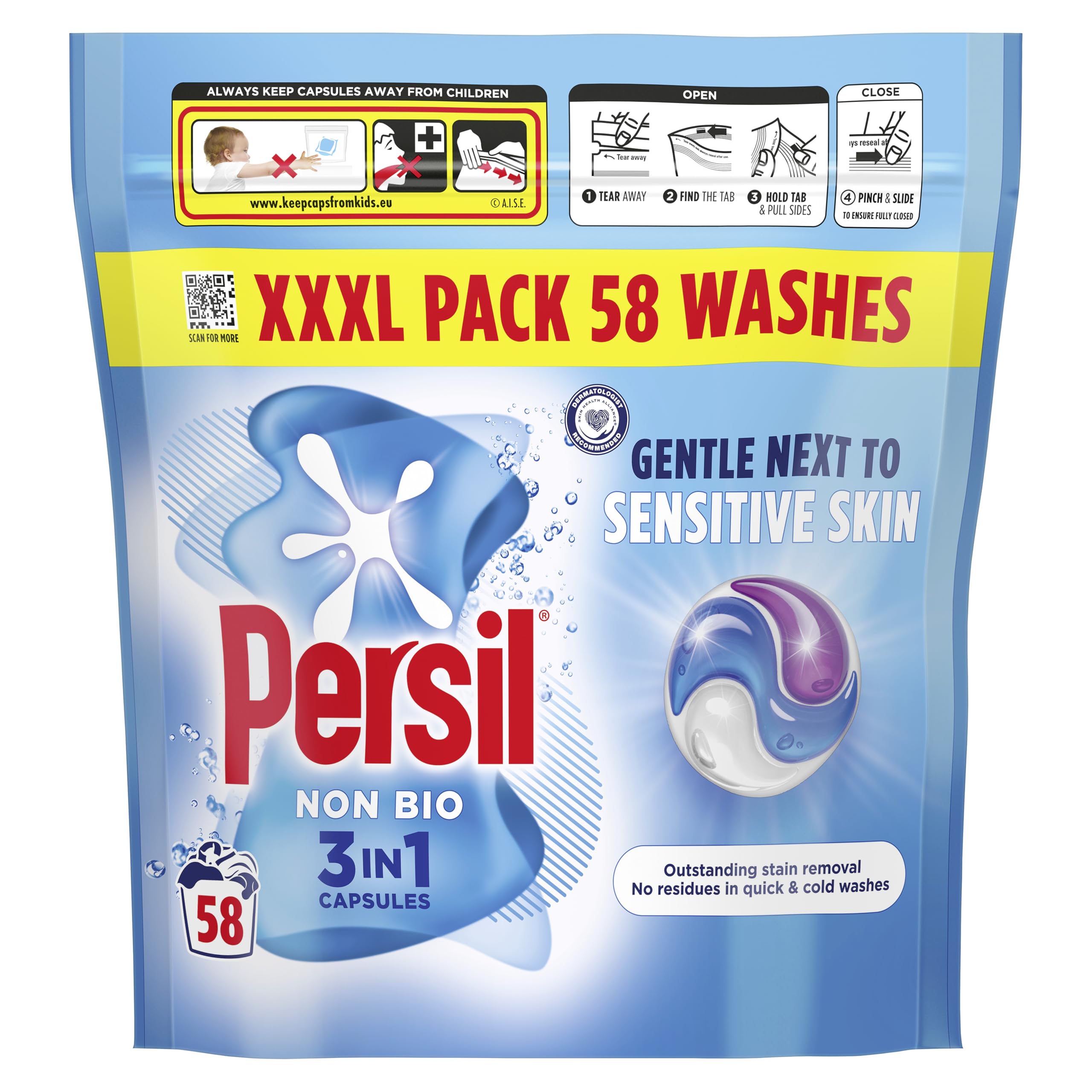 Persil - Non Bio 3 in 1 Washing Capsules Laundry Detergent