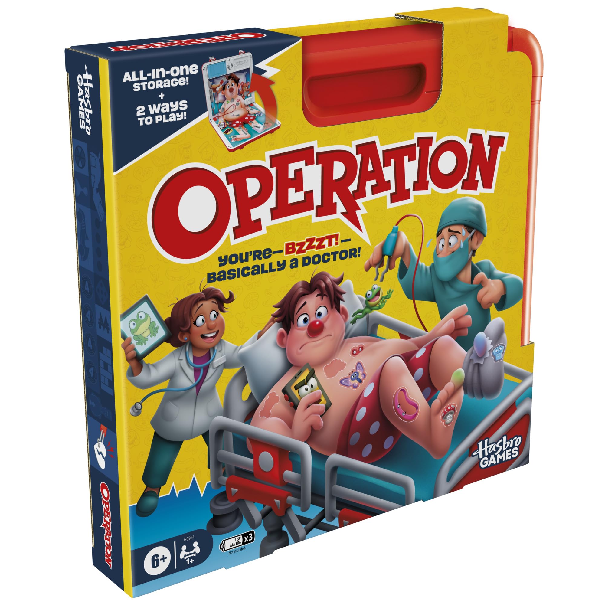 Hasbro Gaming Operation Electronic Board Game with All-in-One Carrying Case 5