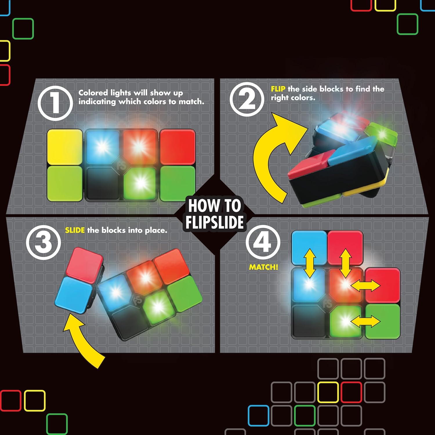 FlipSlide 674 - Light-Up Fidget Puzzle Game for Kids 8+ 4