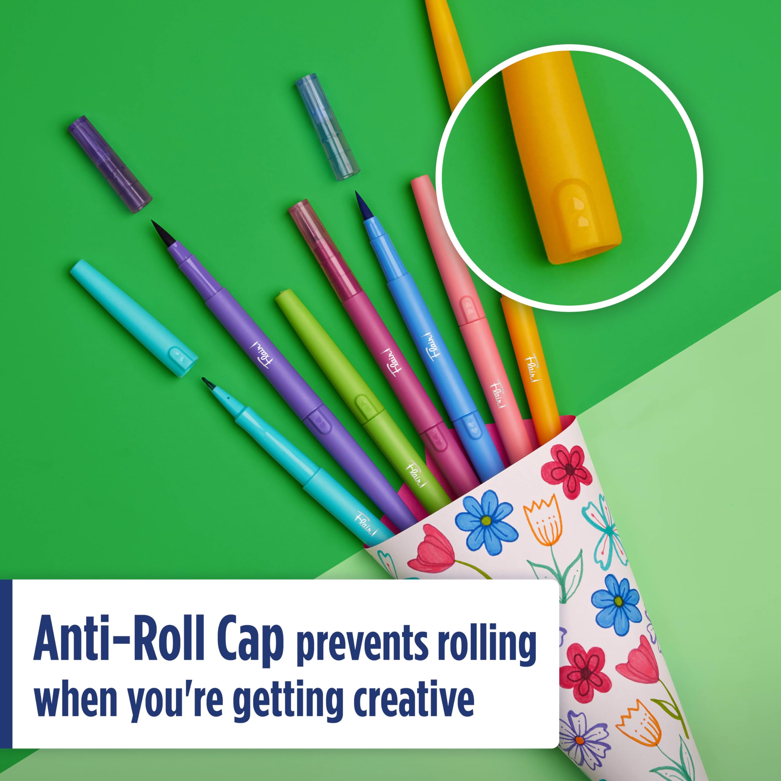 Paper Mate Flair DUAL Felt Tip Pens - Brush and Medium 0.7mm Tips - Double Ended Coloring Pens - Assorted Colors - 8 Pack 5