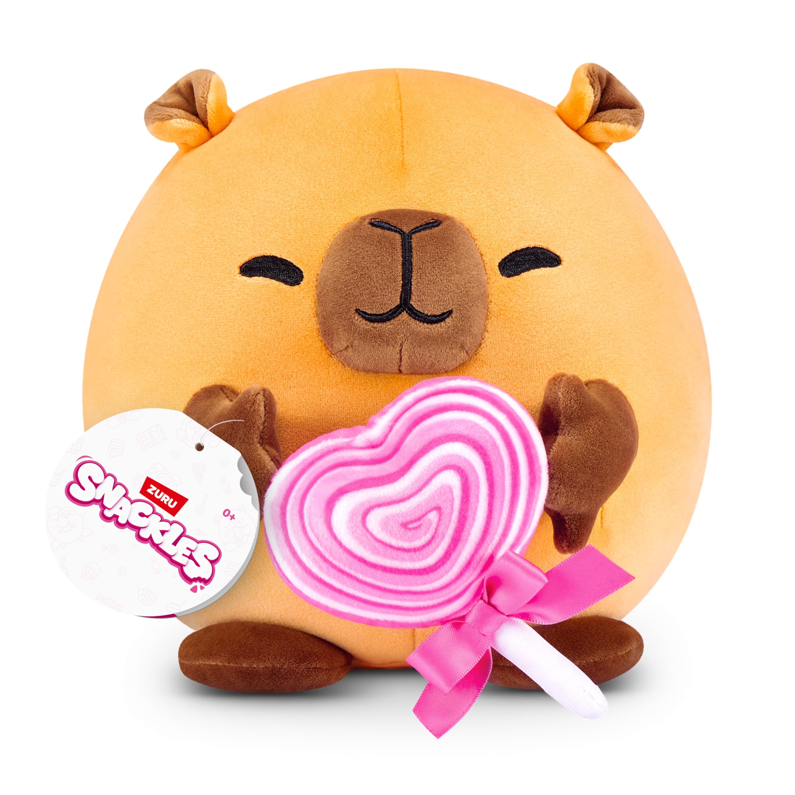Snackles Capybara - 20 cm ZURU Cuddly Squishy Comfort Plush with Lollipop Snack 8