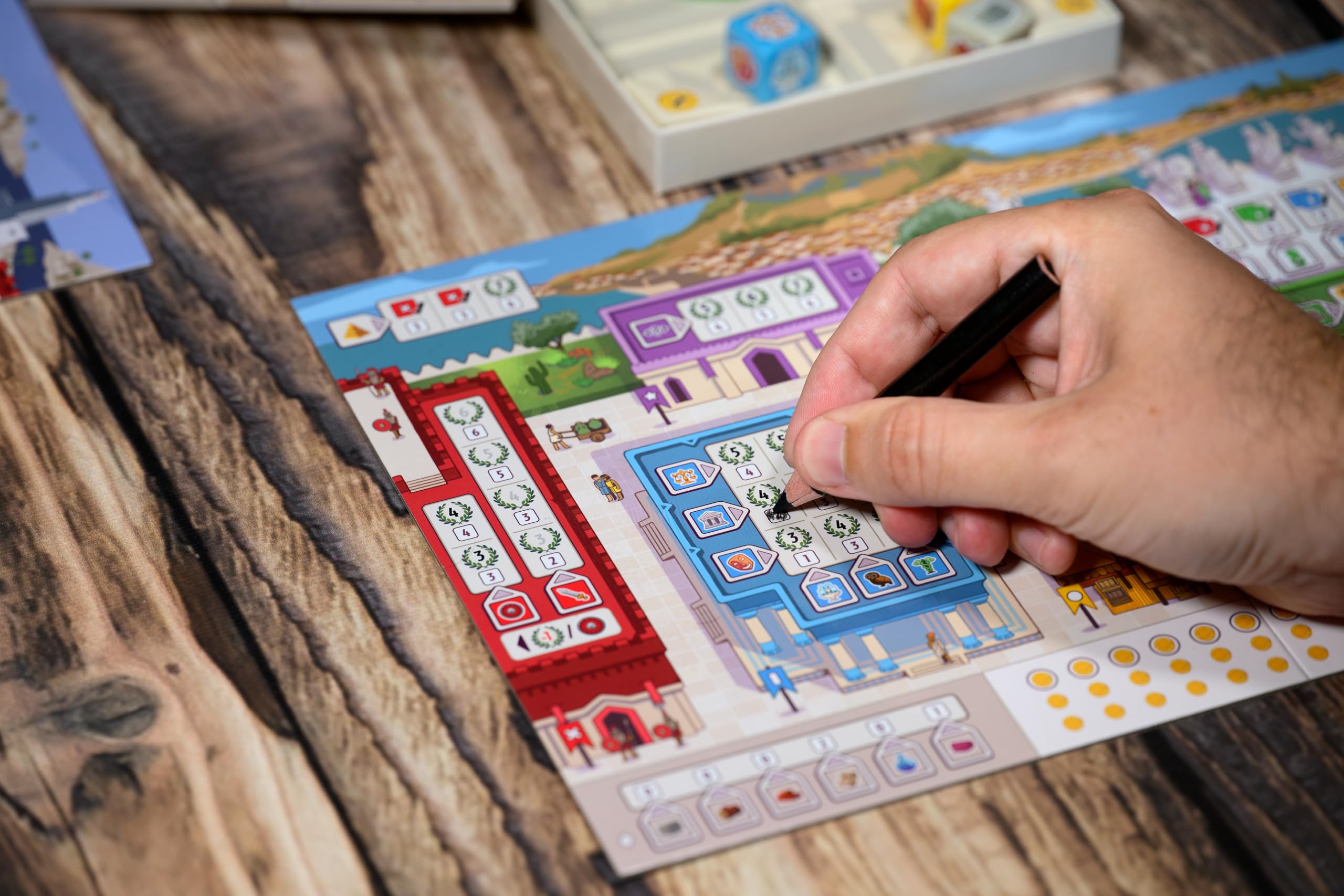 Asmodee 7 Wonders: Dice Strategy Board Game 4