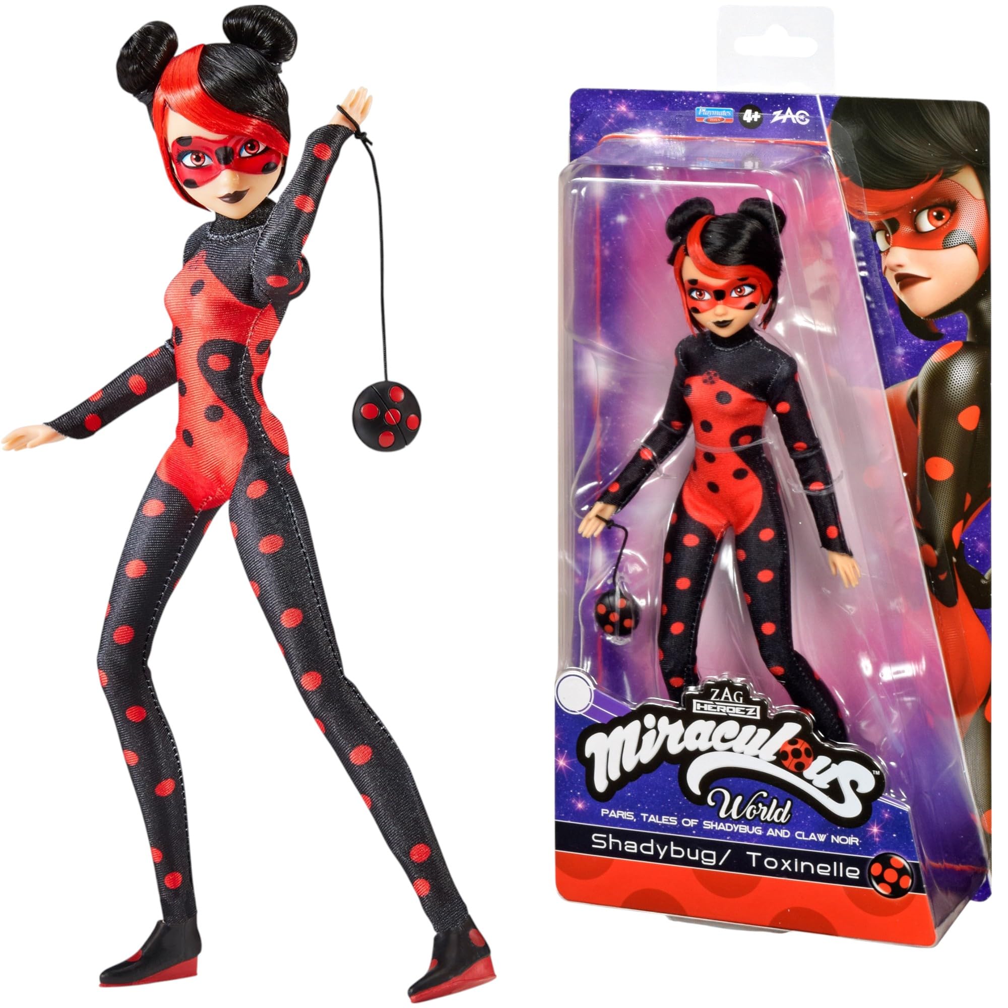 Miraculous Shadybug 26cm Action Figure with Accessories - Bandai Miraculous Dolls Range
