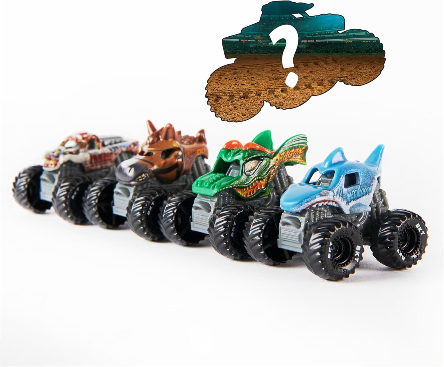 Monster Jam Mini 5-Pack with Mystery Truck - 1:87 Scale Collectible Monster Trucks 5
