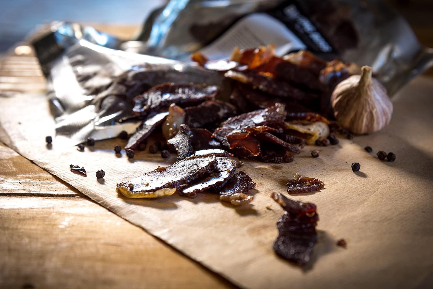 Biltong Boss Garlic Cracked Black Pepper Premium Beef Biltong - High Protein Meat Snack 6