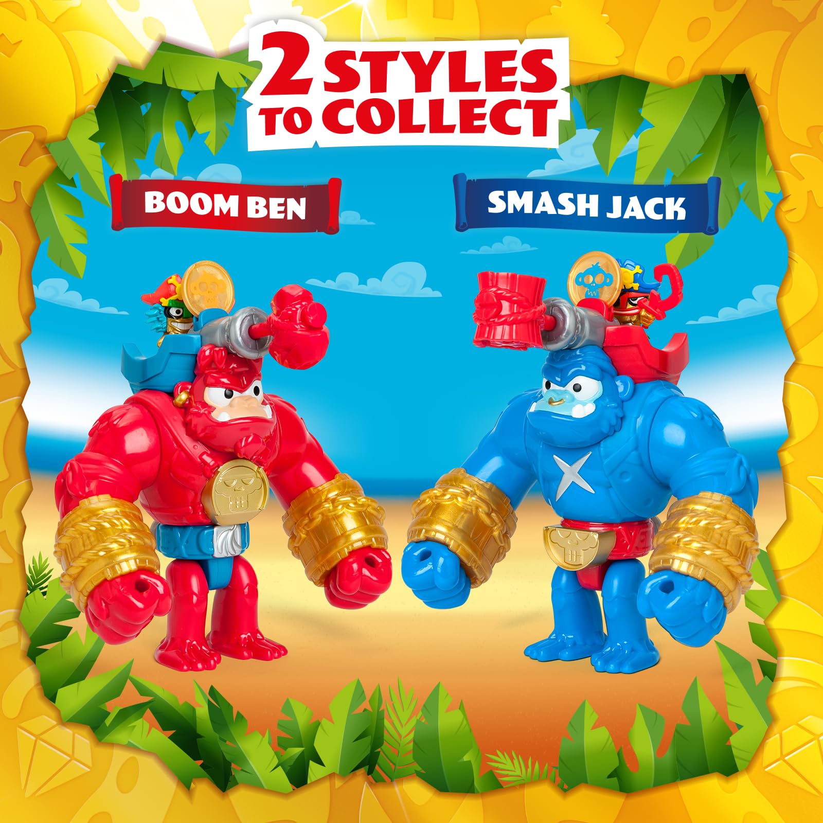 PIRATIX ADVENTURE WORLD Smash Jack Gorilla Bros Action Figure | 16.3 cm H | Blue Plastic 6