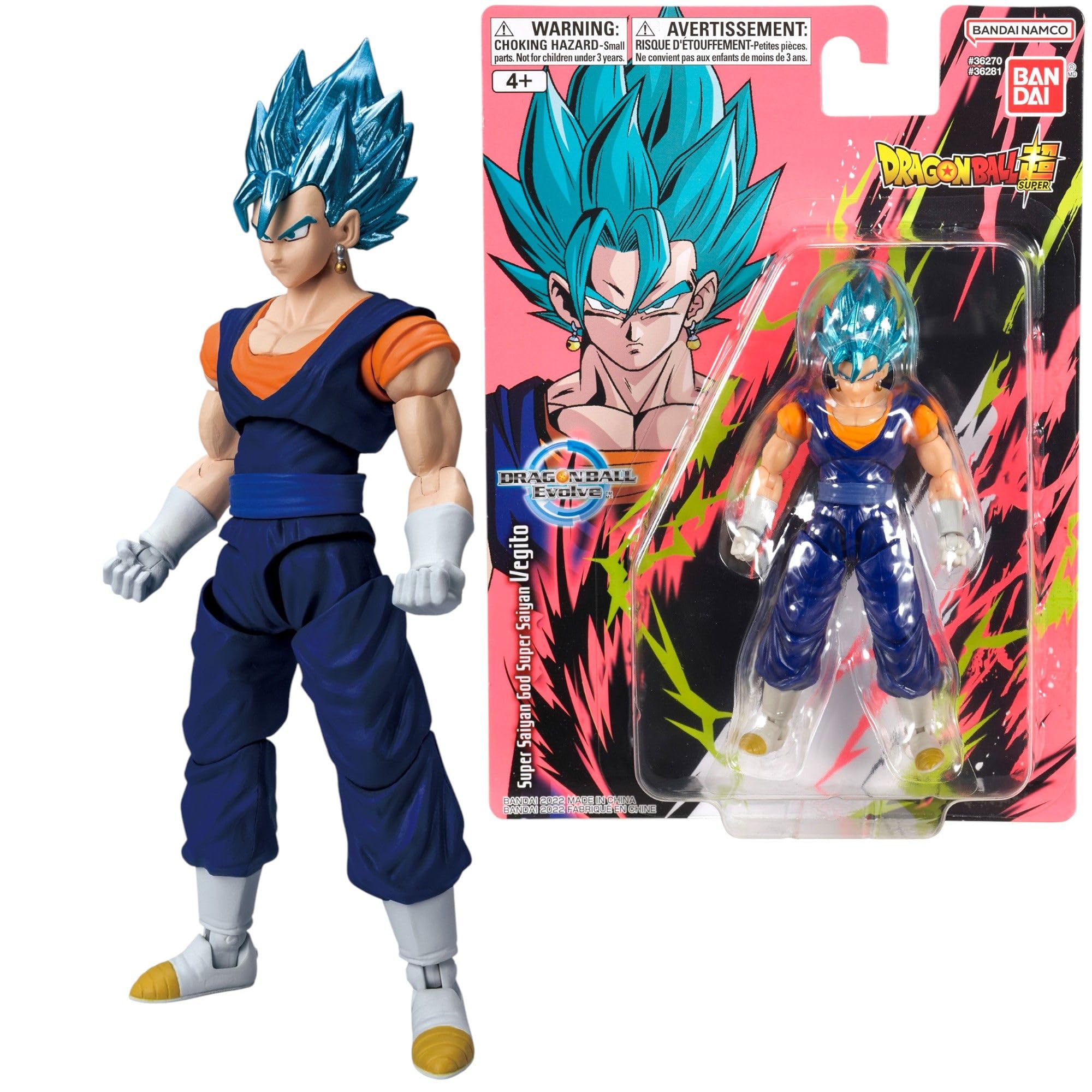 Bandai Dragon Ball Evolve Vegito Super Saiyan Blue Action Figure - 12.5cm Collectible Anime Toy 6