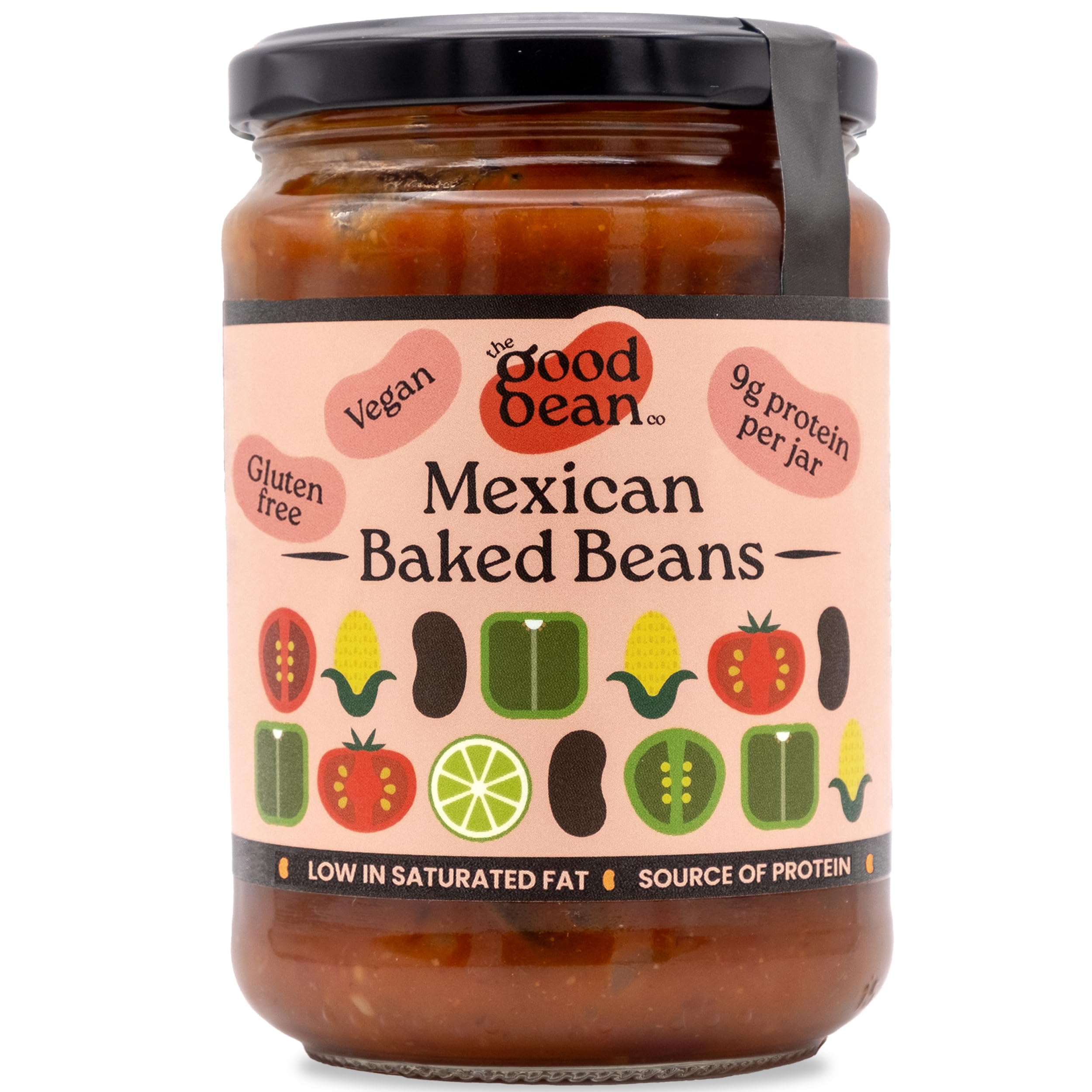 The Good Bean Company Mexican Baked Beans with Black Beans & Chilli Kick | 350g
