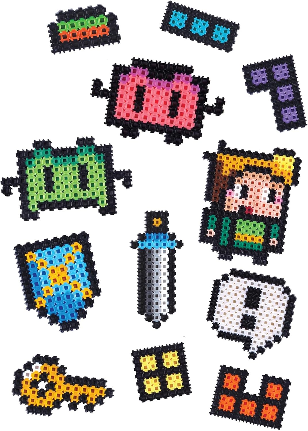 Simbrix 08184 Starter Pack Gamer Quest - 1000+ Piece 2D & 3D Pixel Art Building Set for Kids 5+ 4