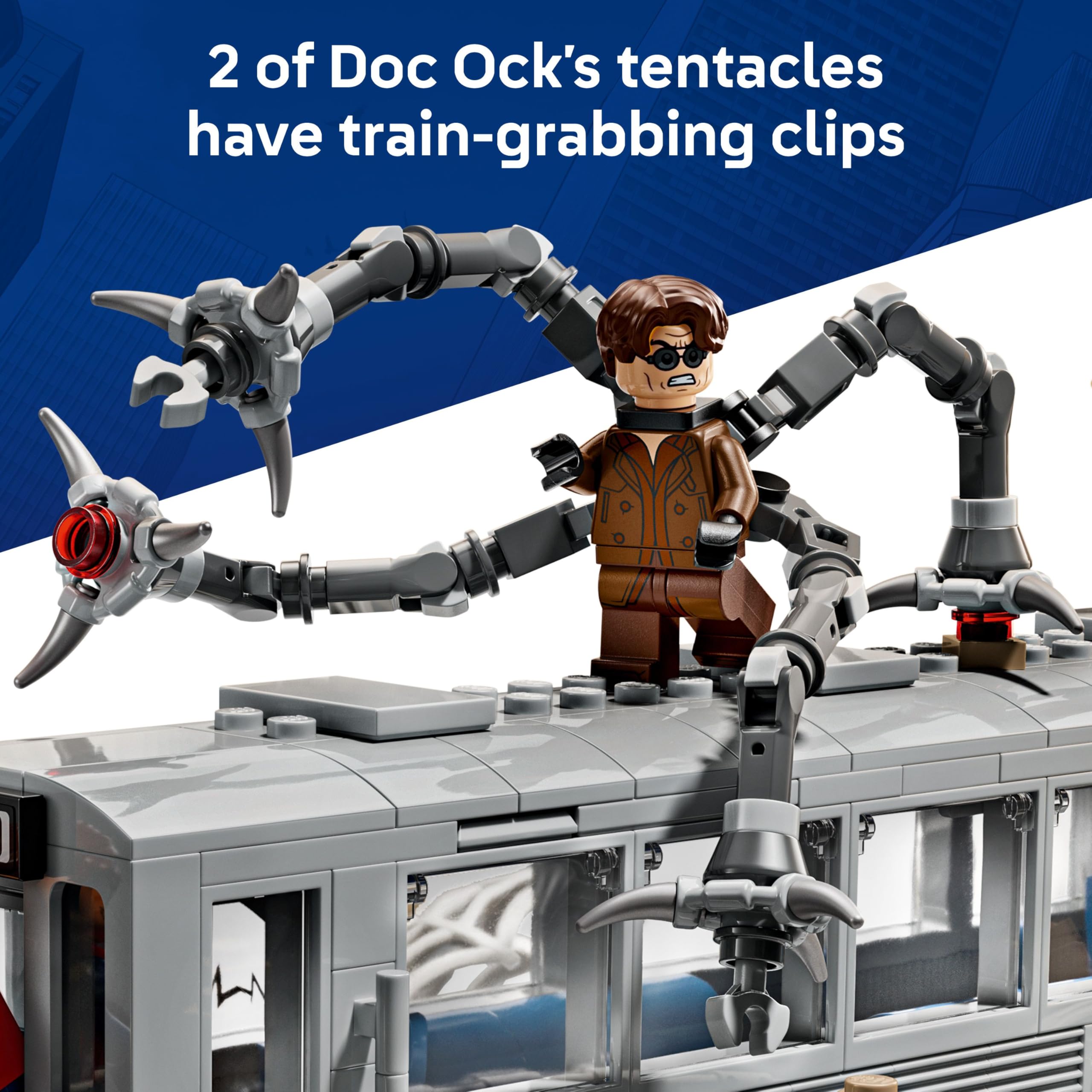 LEGO Marvel Spider-Man vs. Doc Ock Subway Train Scene - Building Playset for Ages 9+ 5