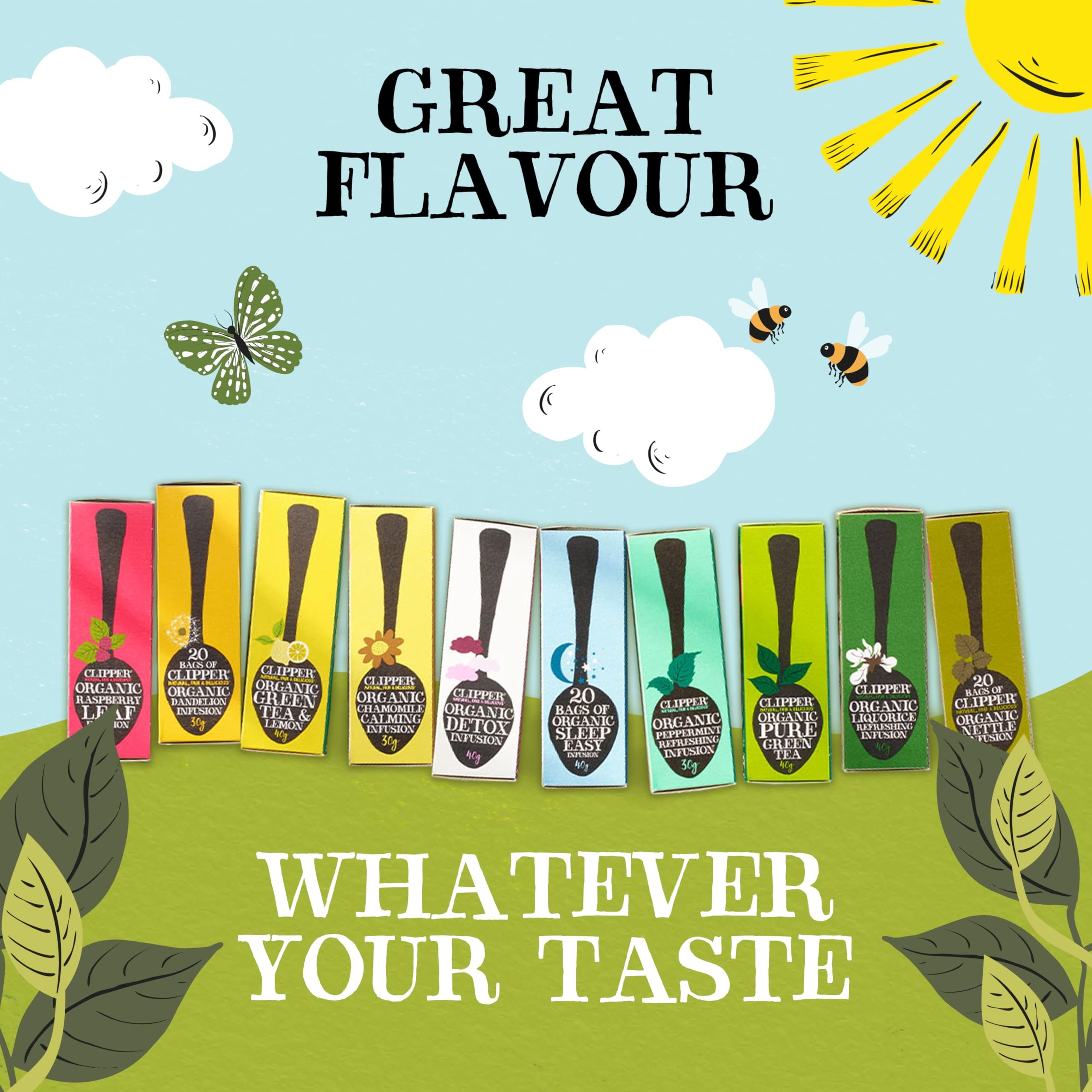 Clipper Fairtrade Organic Everyday 40 Unbleached Plastic-Free Tea Bags 10