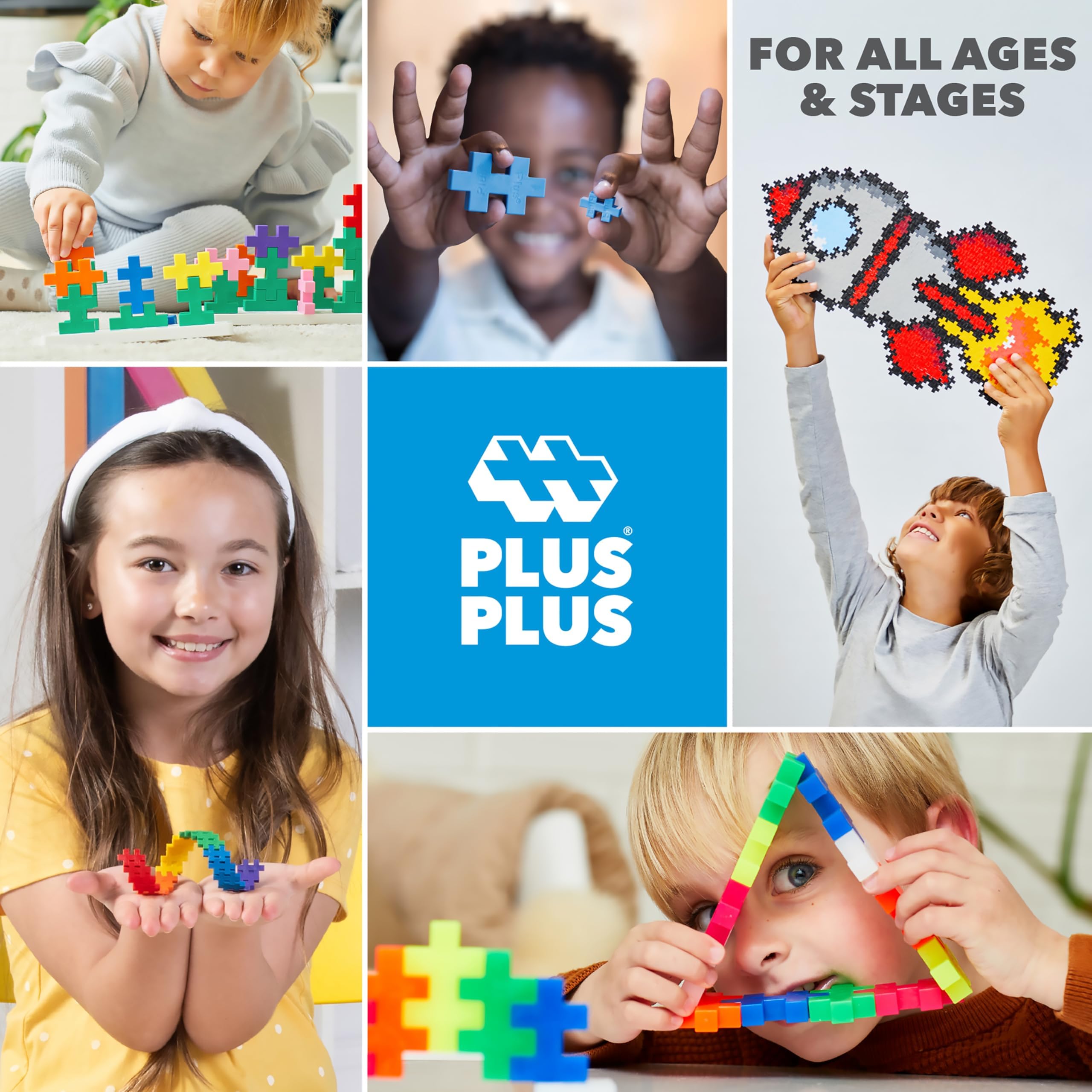 PLUS PLUS Puzzle by Number Activity Pad - 125-Piece Travel Building Set for Kids 5+ 9