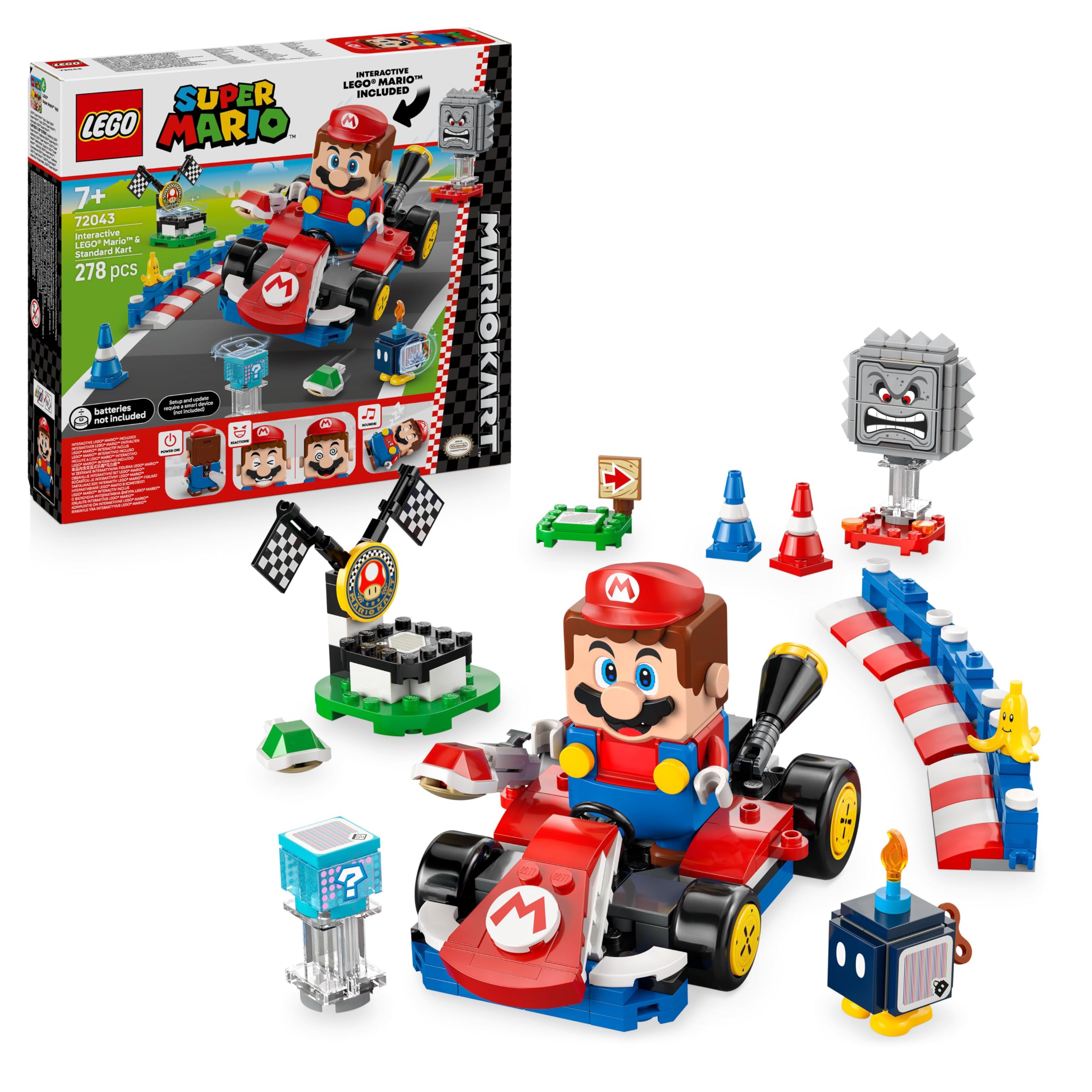 LEGO Mario Kart – Interactive Mario & Standard Kart Playset for Kids 7+