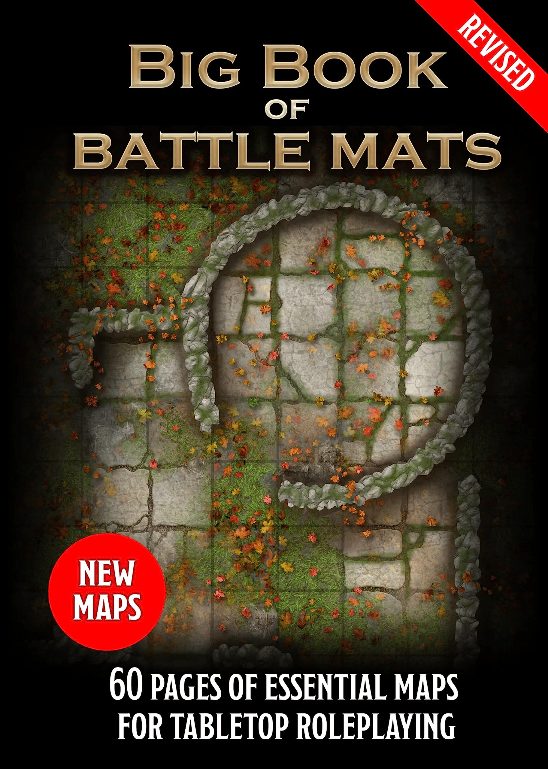 Loke Big Book of Battle Mats Revised - 60 Fantasy RPG Battle Maps for Tabletop Roleplaying