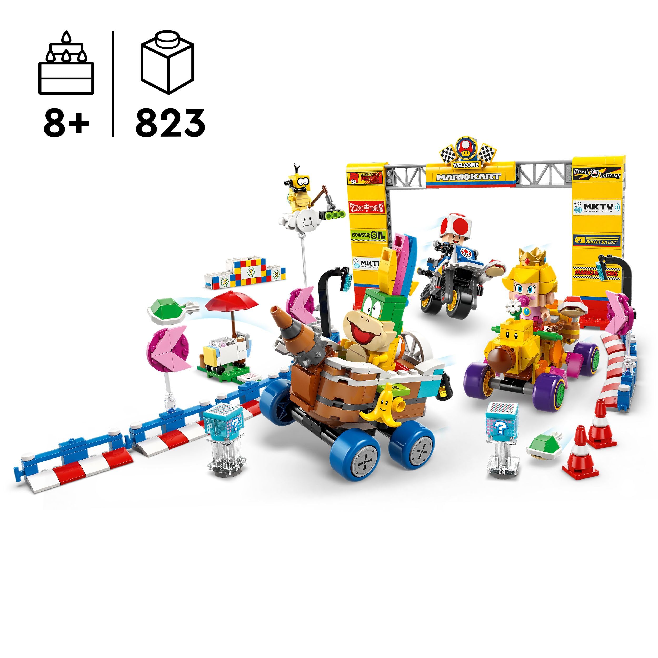 LEGO Super Mario: Mario Kart – Baby Peach & Grand Prix Building Toy Set - 823 Pieces 3
