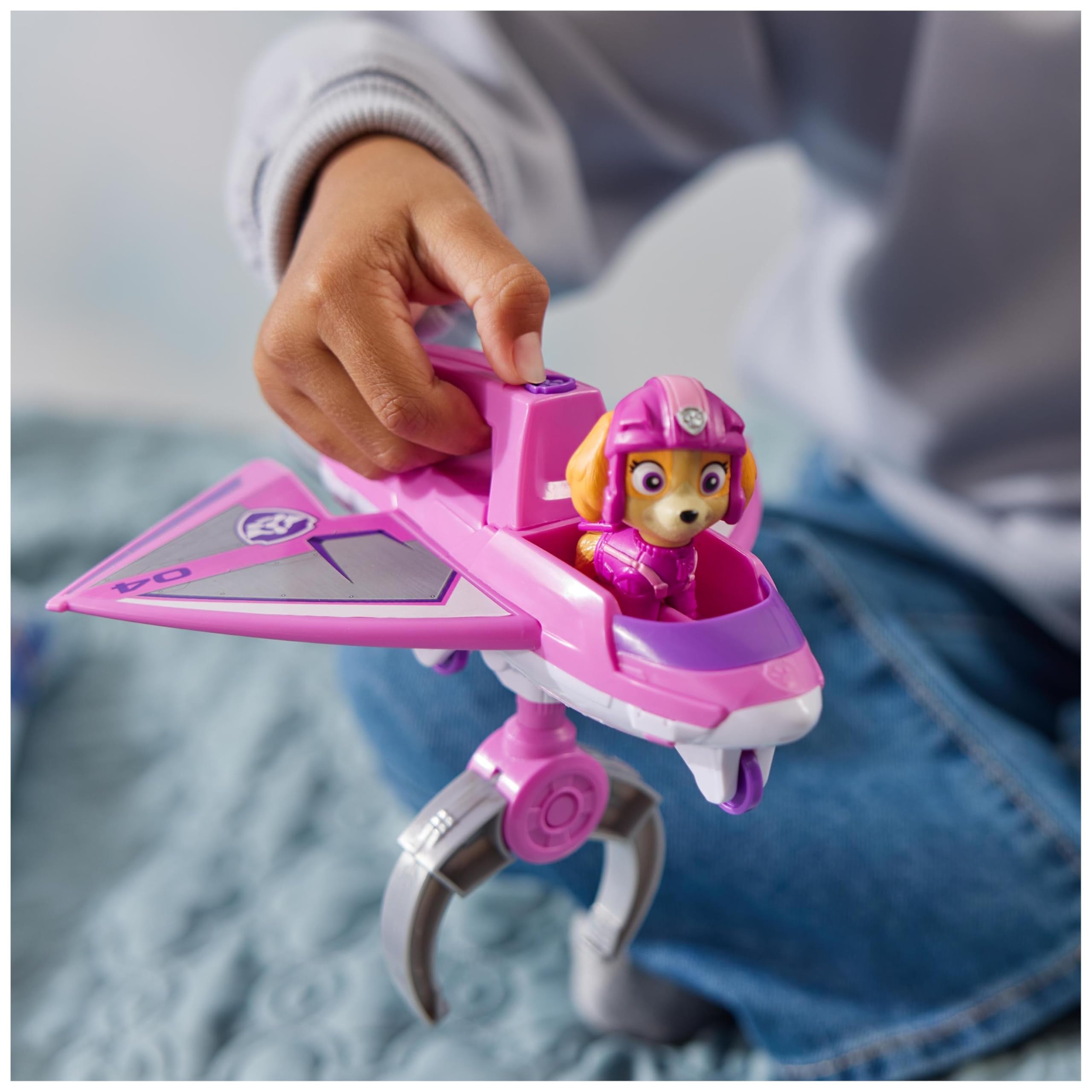Paw Patrol: Air Rescue Skye Action Figure & Hero Claw Jet Plane with Rescue Basket 7