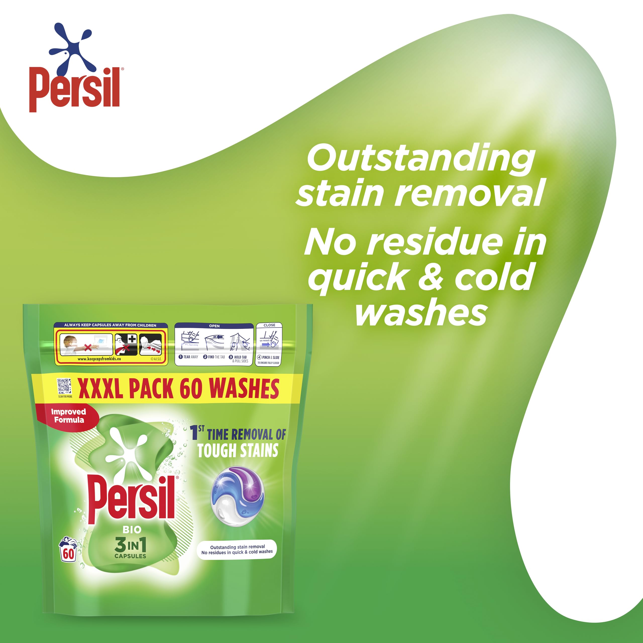 Persil - Bio 3 in 1 Washing Capsules, 60 Washes 4