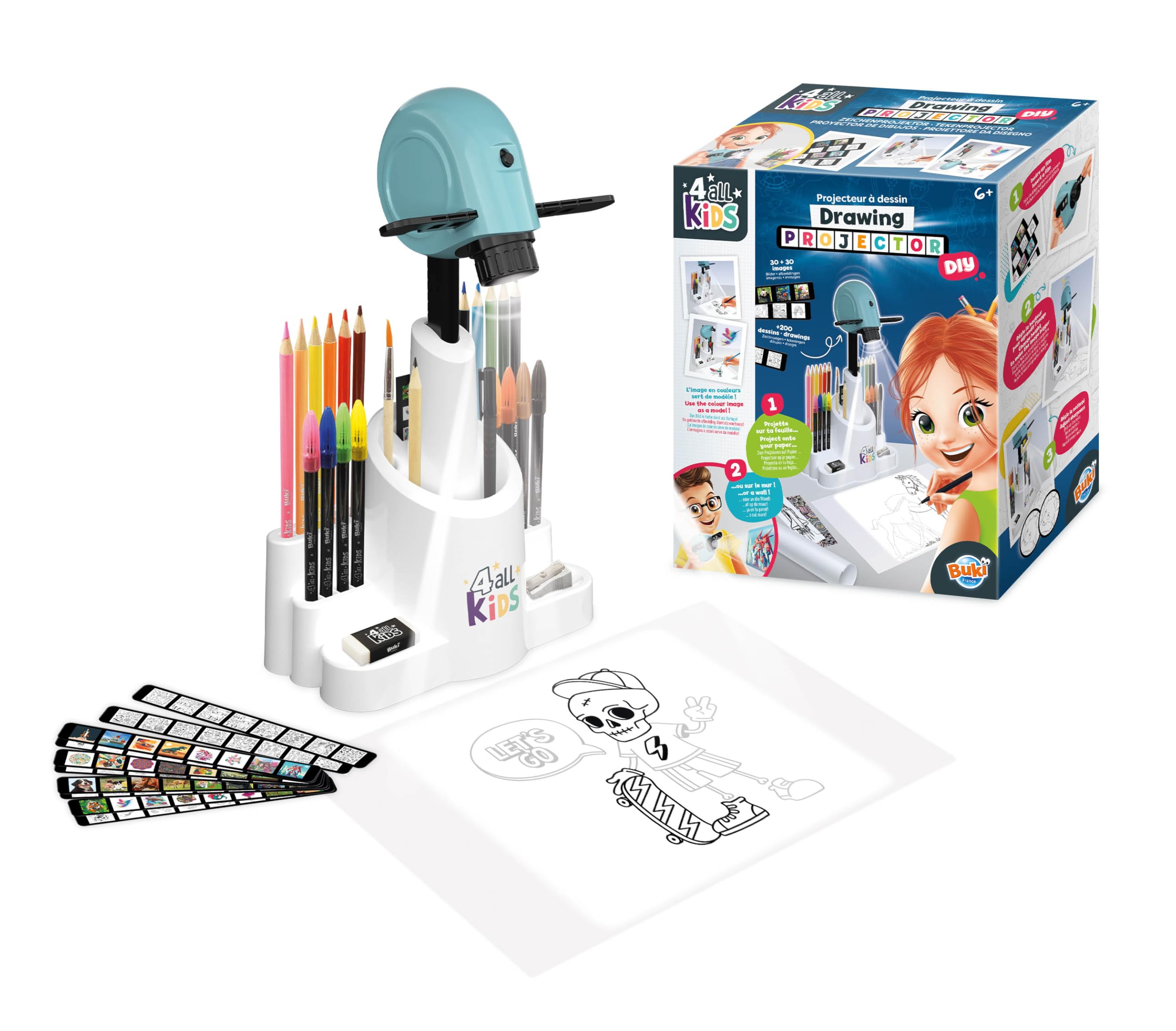 Buki Kids Drawing Projector with Adjustable Height & Focus - Art Projector