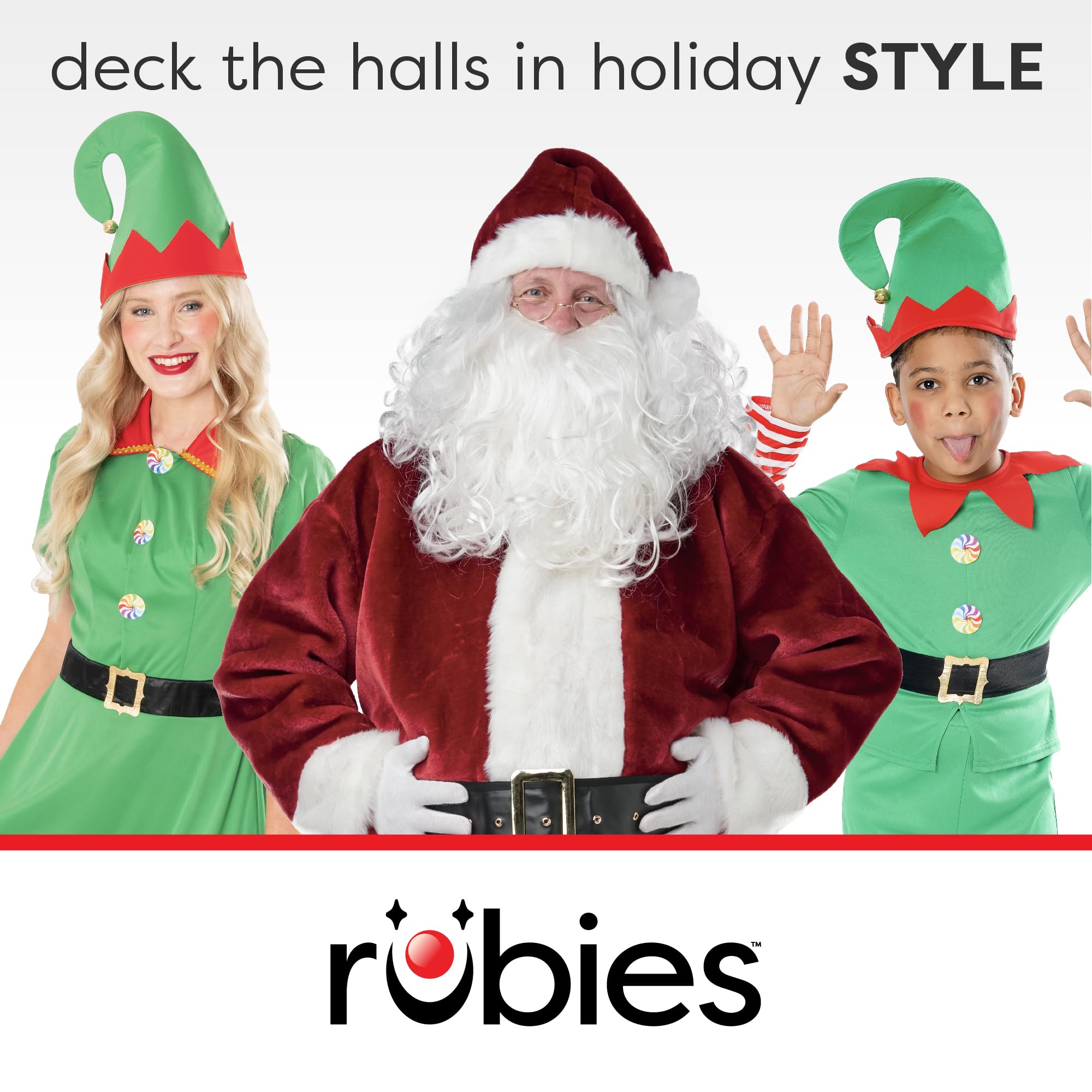 Bristol Novelty Christmas Elf Shoes Costume - 1 Pair Adult Unisex Green Red Gold 11