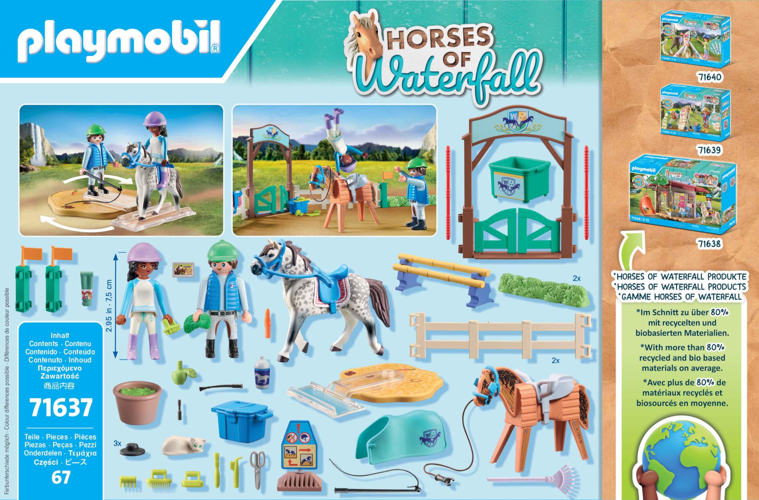 Playmobil 71637 Horses of Waterfall: Modern Riding School Playset for Kids 5+ 4