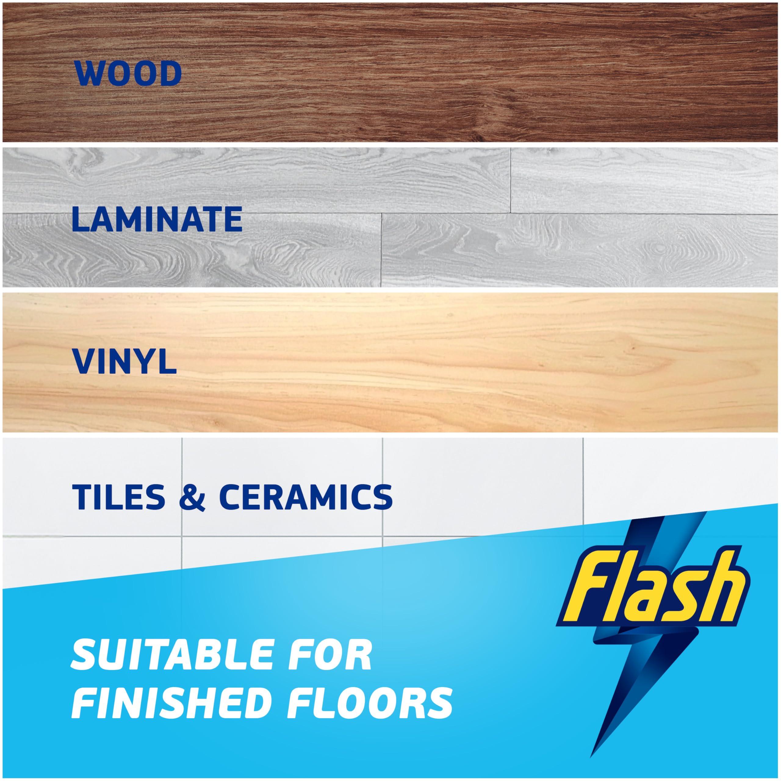 FLASH Direct To Floor Cleaner Berry & Cherry Blossom Liquid | 1.6L | Streak-Free 5