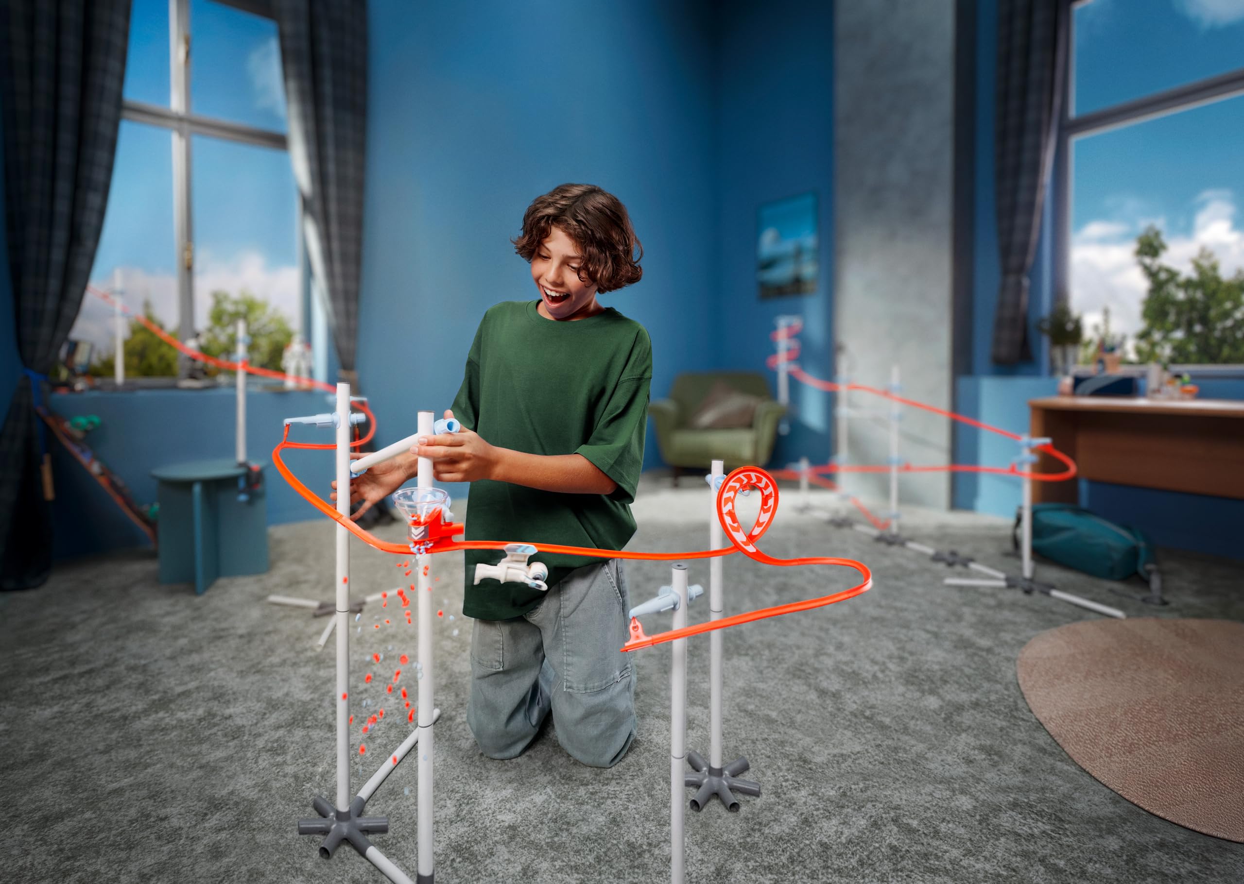 Sky Trails Flip Rail - Action Building Toy for Dynamic Racing Routes 15