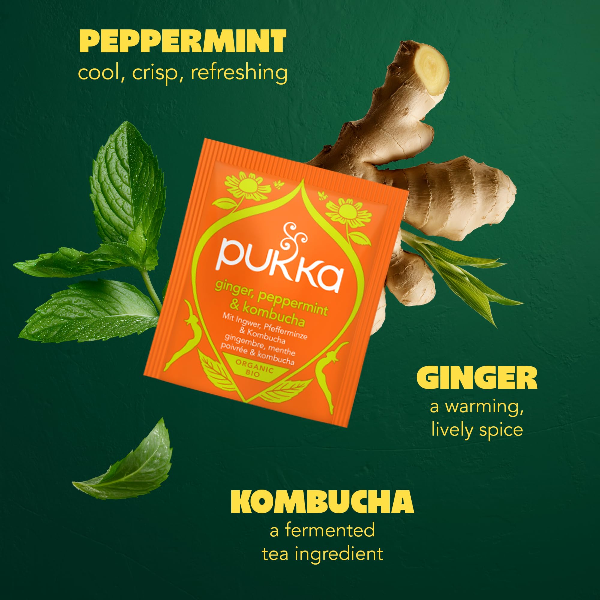 Pukka Herbs Gut Health Herbal Tea - Organic Ginger & Peppermint Blend | 20 Tea Bags 4